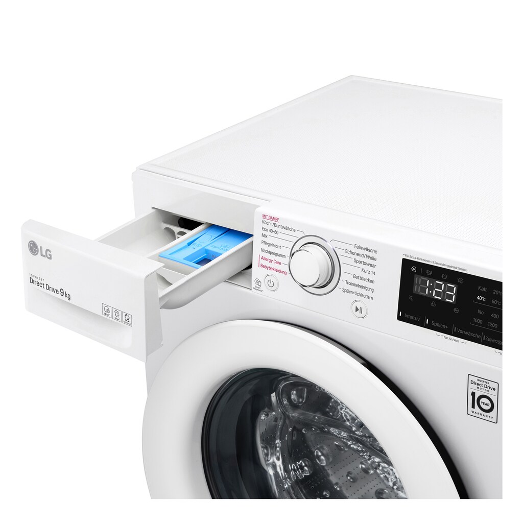 LG Waschmaschine »LG F4 WV 309S0«, F4WV309S0.ABWQWDG, 9 kg, 1400 U/min