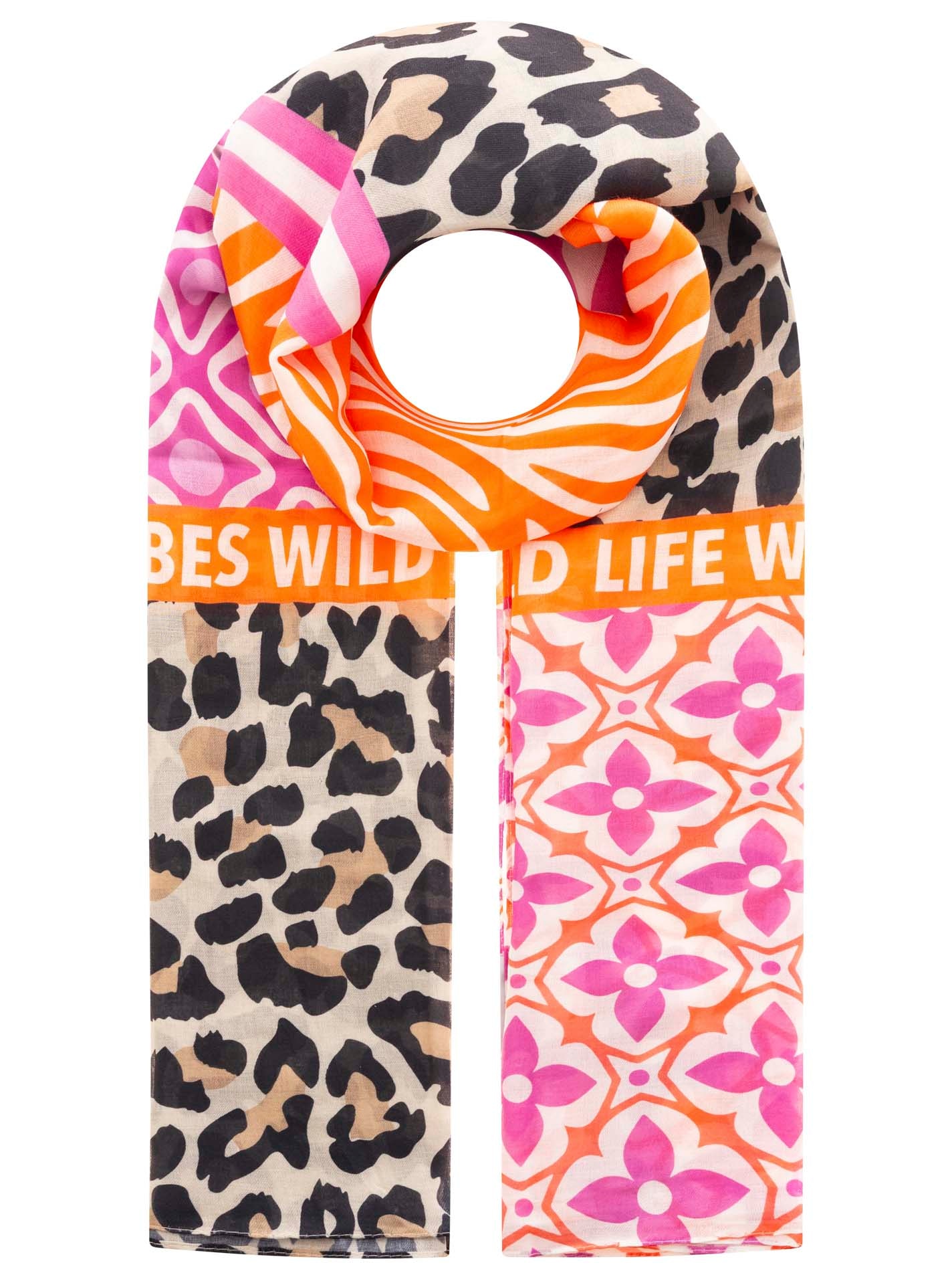 Zwillingsherz Schal »"Zitronen Mosaik "« Schal mit Mustermix und Schriftzug