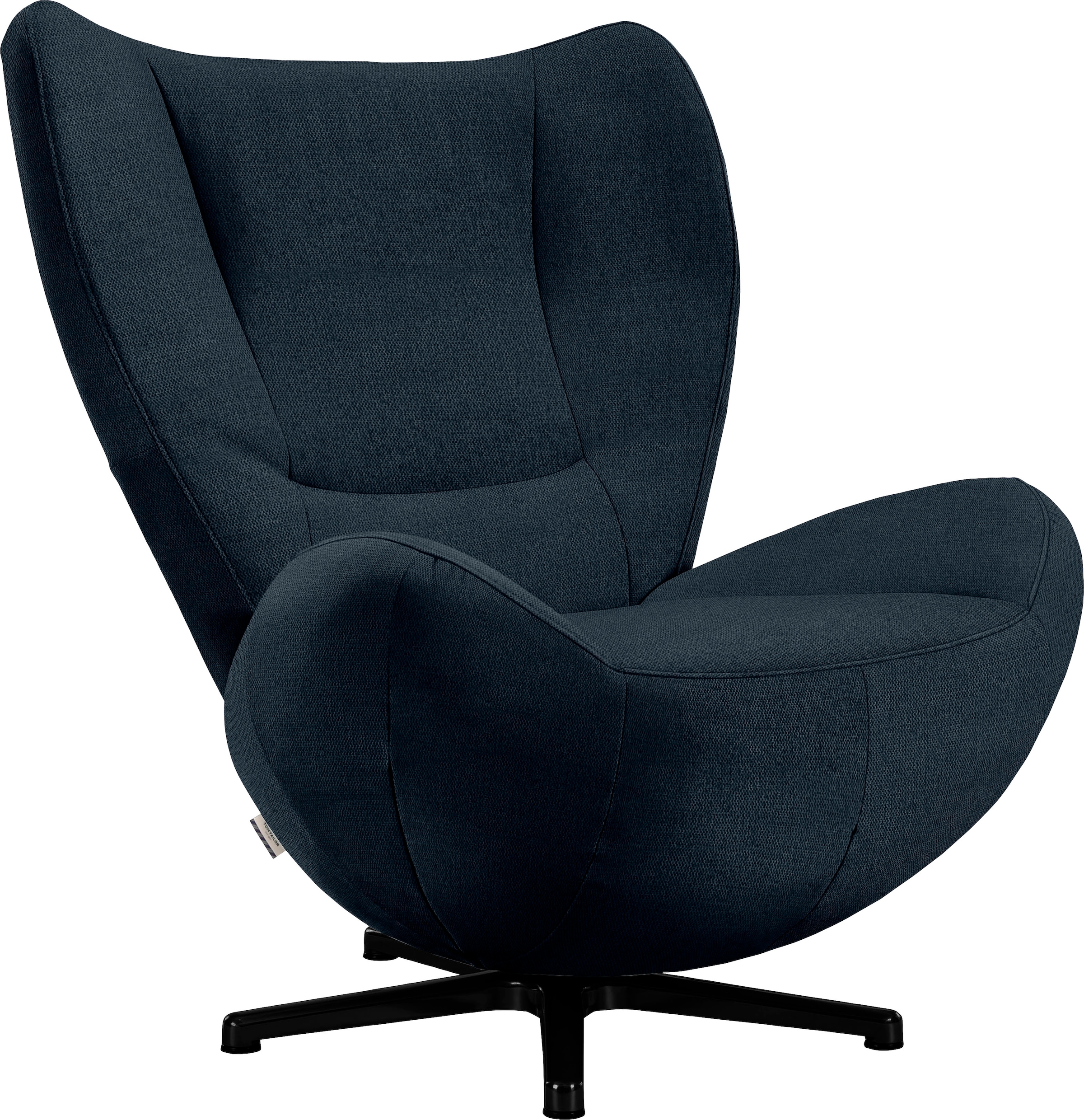 TOM TAILOR HOME Loungesessel »TOM PURE«, mit Metall-Drehfuß in Schwarz