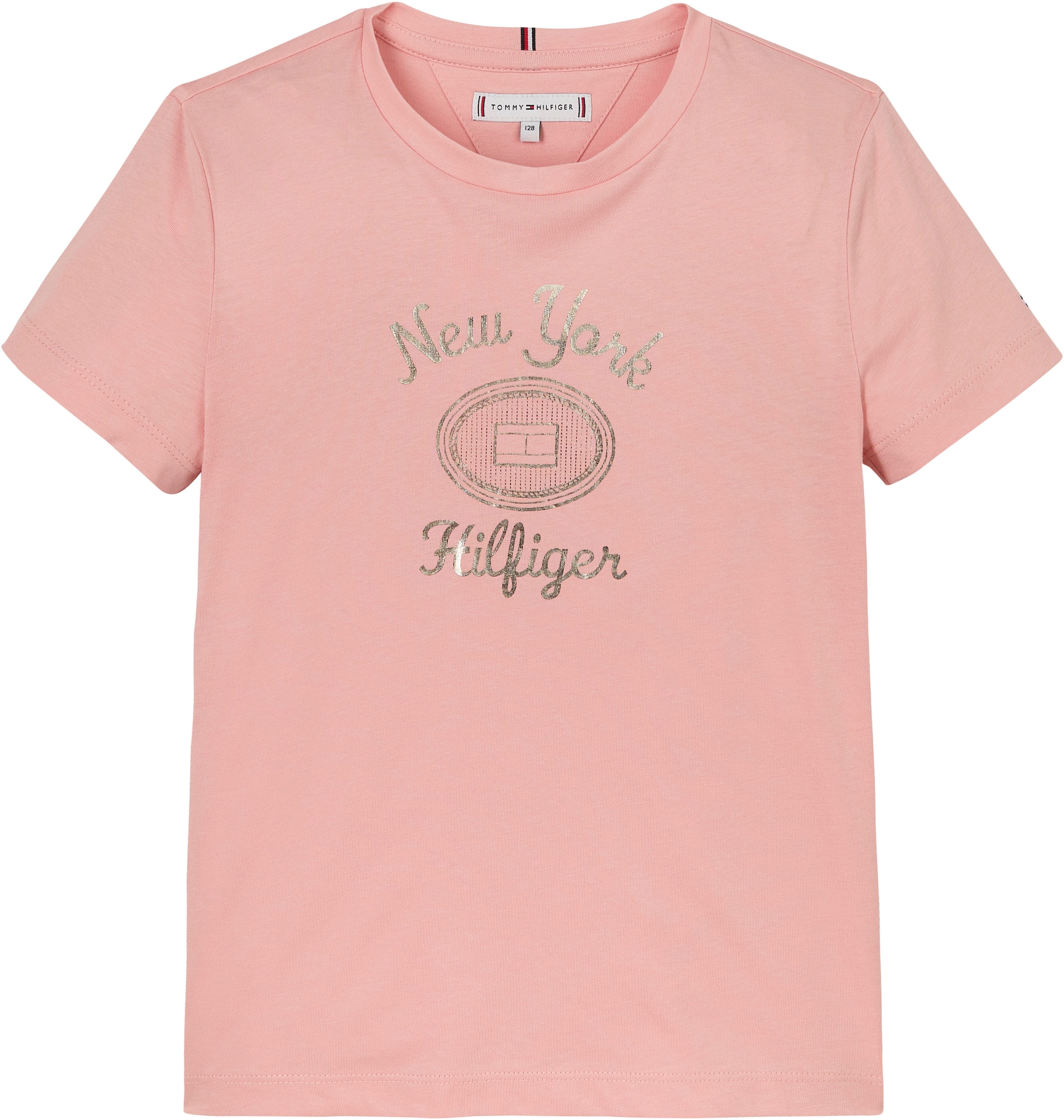 Tommy Hilfiger Kurzarmshirt »HILFIGER NY FOIL REG TEE SS«, Kinder bis 16 Jahre mit Logoprägung