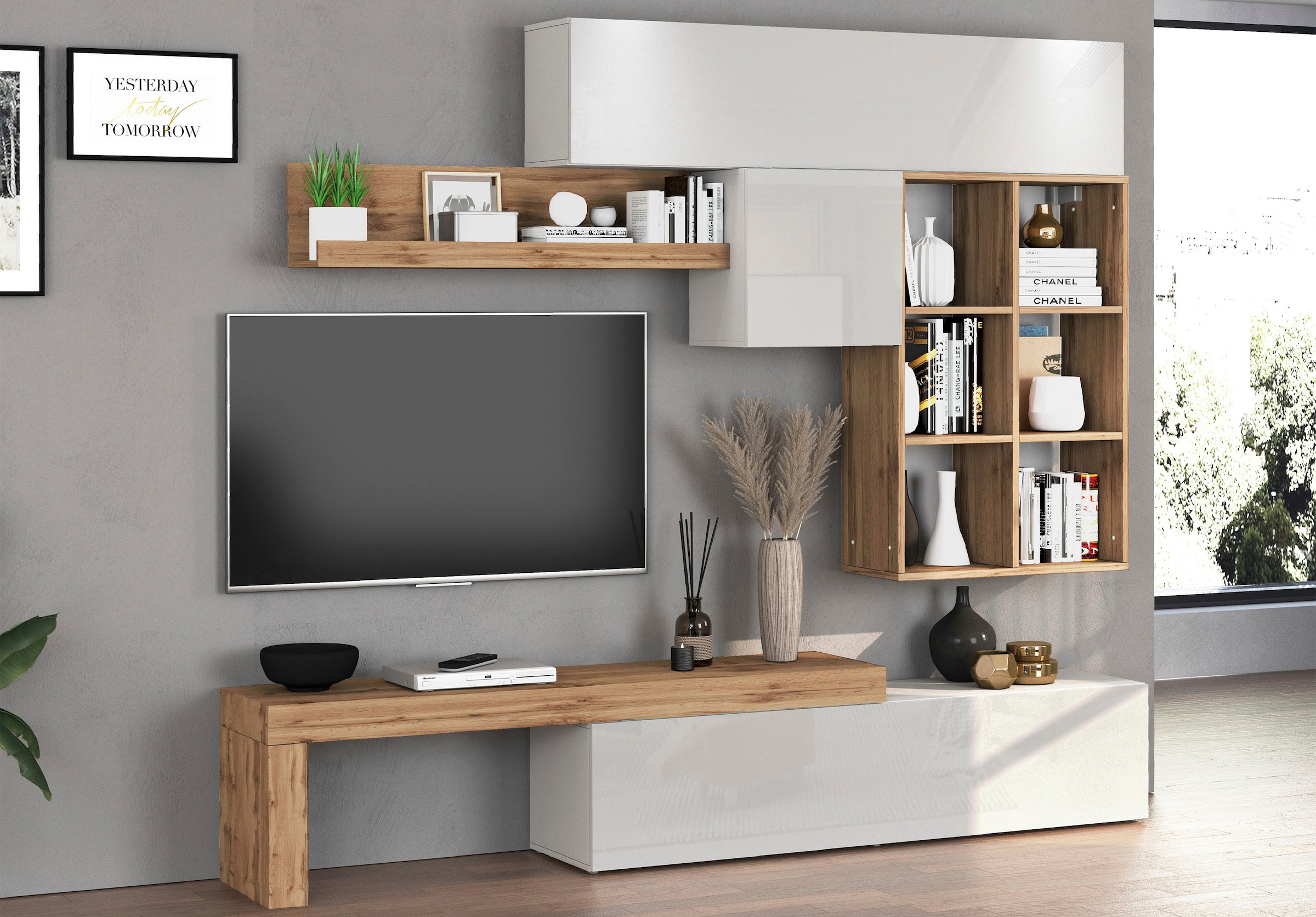 INOSIGN Wohnwand »Chronos Wohnwand, Medienwand, 5-er set« 5 Stk. tlg.