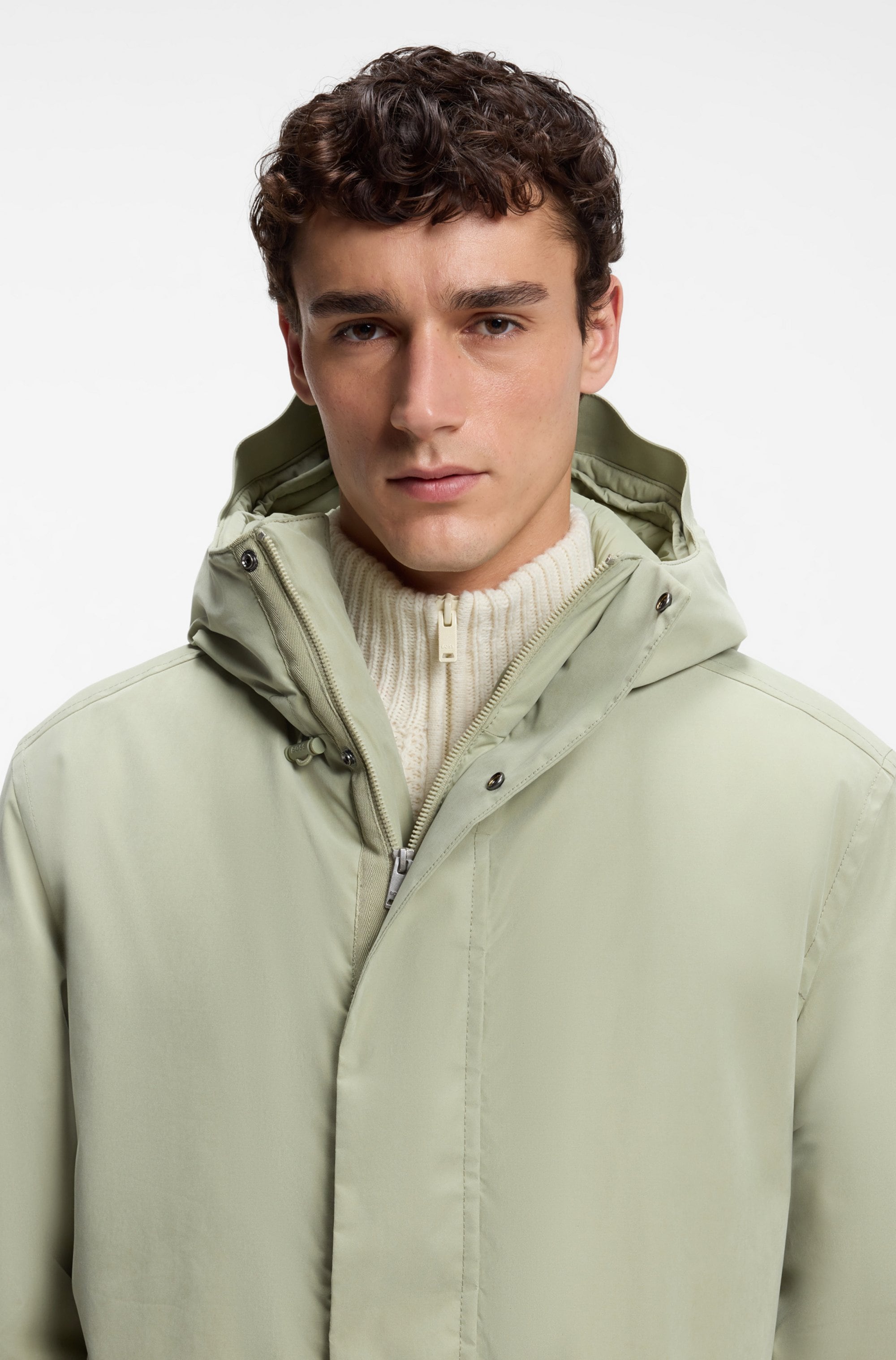 BOSS ORANGE Parka »Omod« mit Kapuze mit funktionalen Details, wattiert