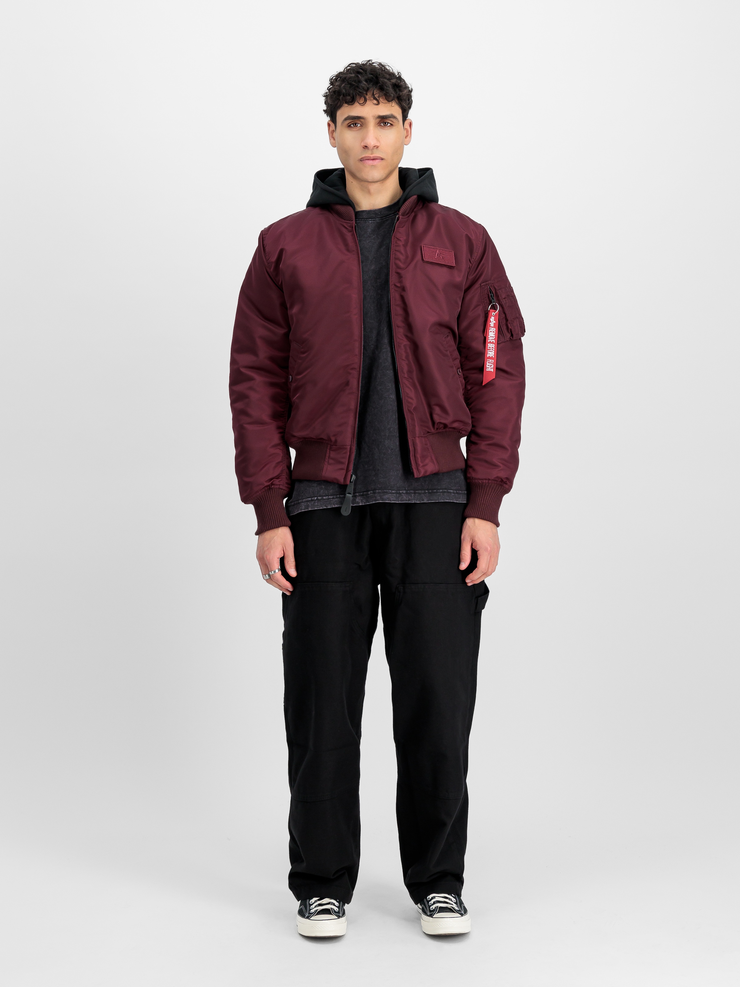Alpha Industries Bomberjacke »MA-1 ZH Back Print«, mit Kapuze