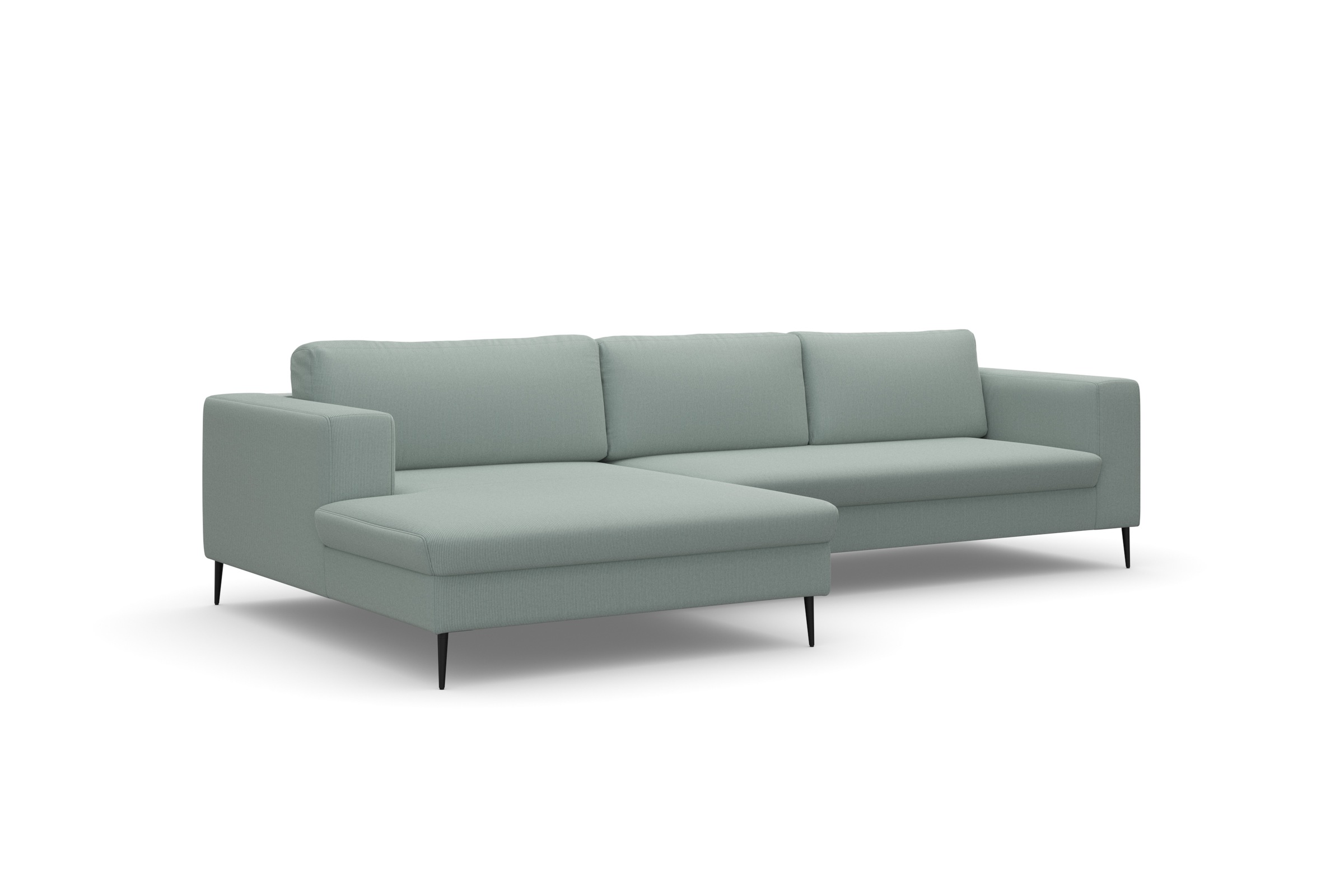 DOMO collection Ecksofa »Modica, zeitlos und elegant, L-Form«, moderne Optik mit extrabreiter Recamiere, auch in Cord