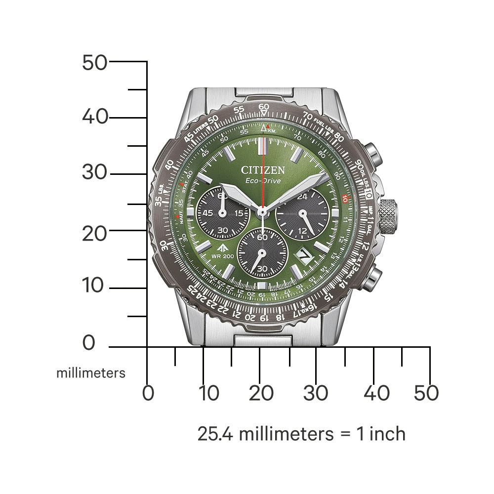 Citizen Chronograph »Promaster Sky«, Armbanduhr, Solar, Herrenuhr, Edelstahlarmband, analog, Tag