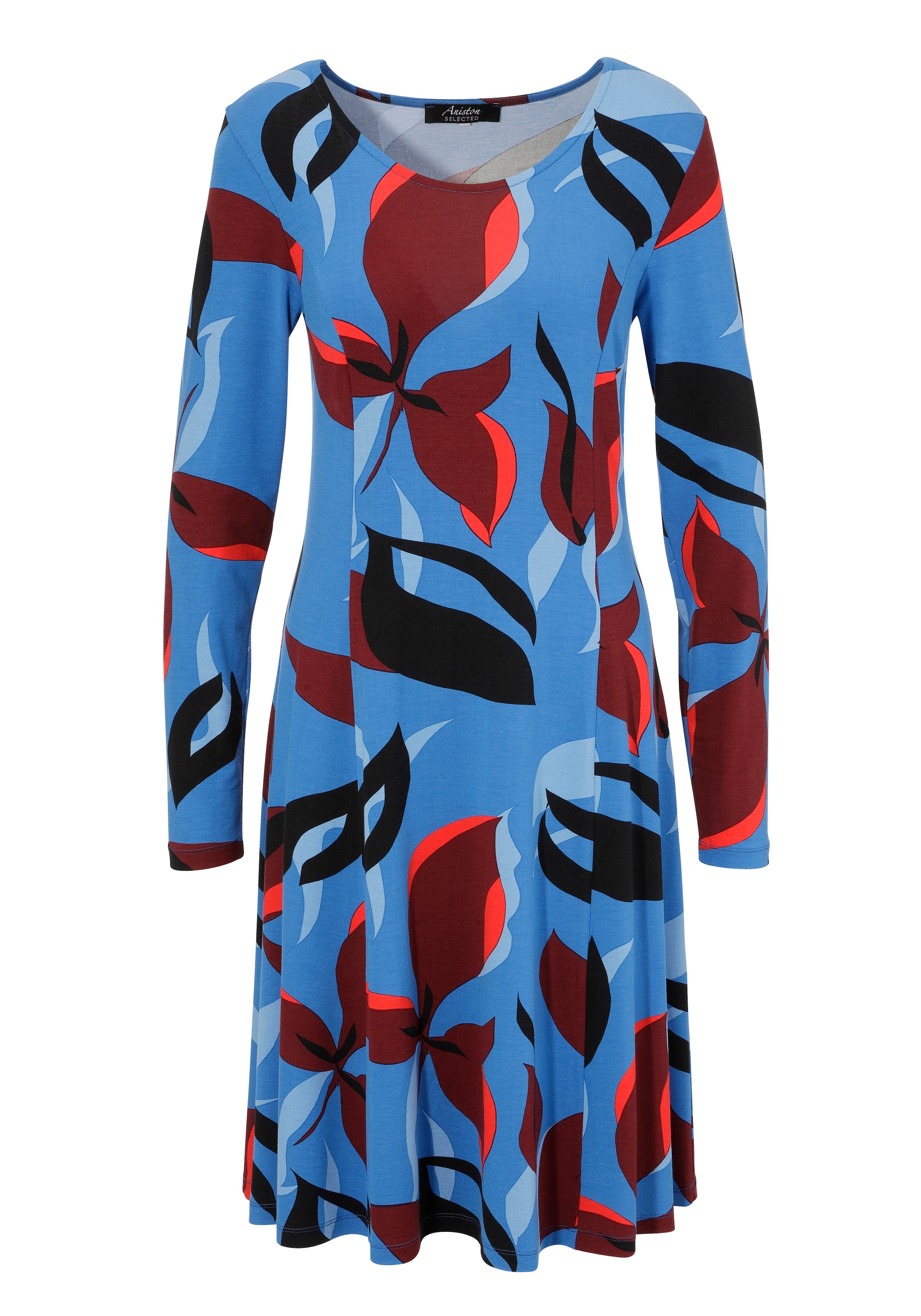 Aniston SELECTED Jerseykleid, in leichter A-Linien-Form
