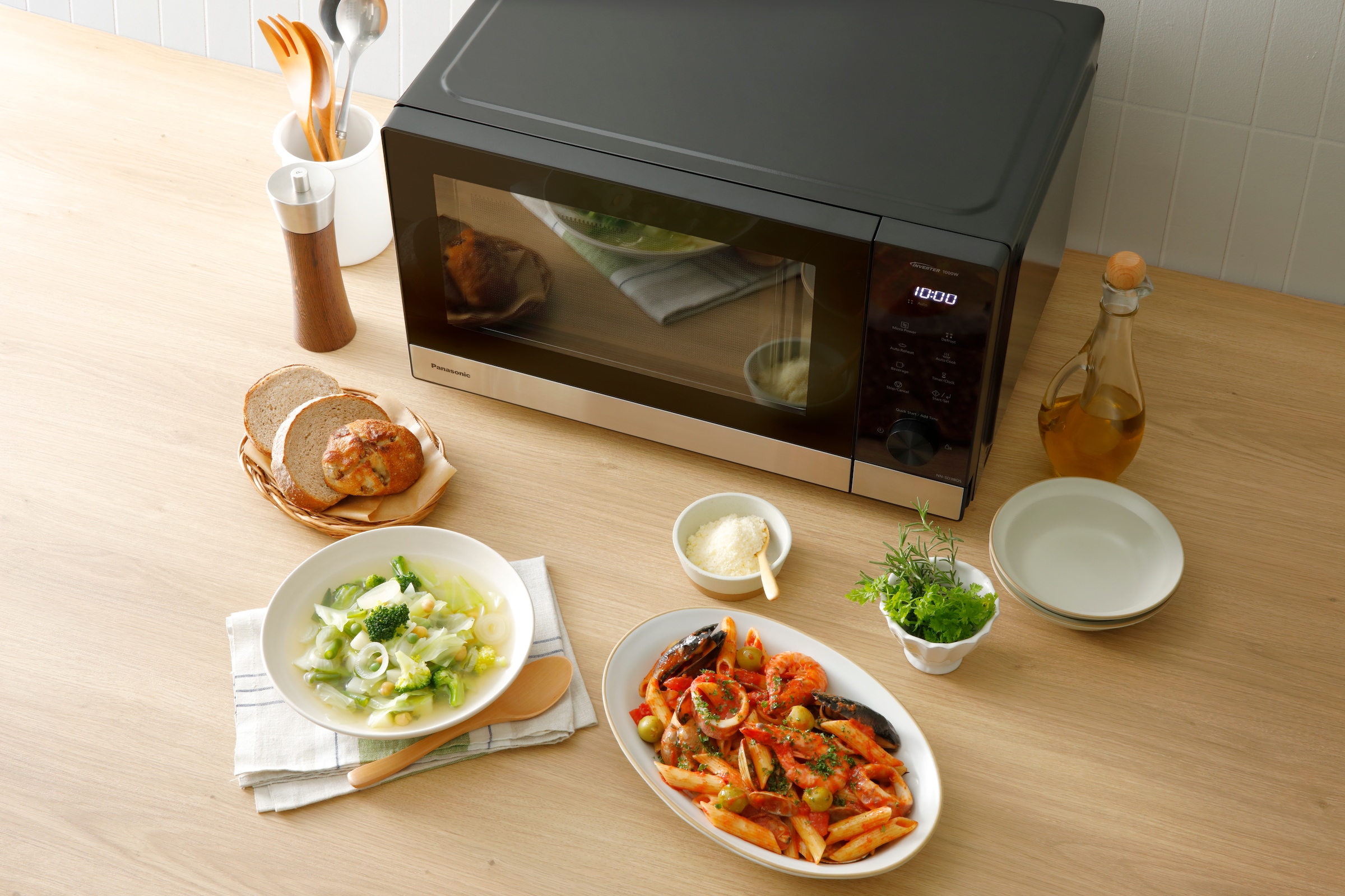 Panasonic Mikrowelle »NN-SD38QSEPG«, Mikrowelle, 1000 W, Inverter Technologie