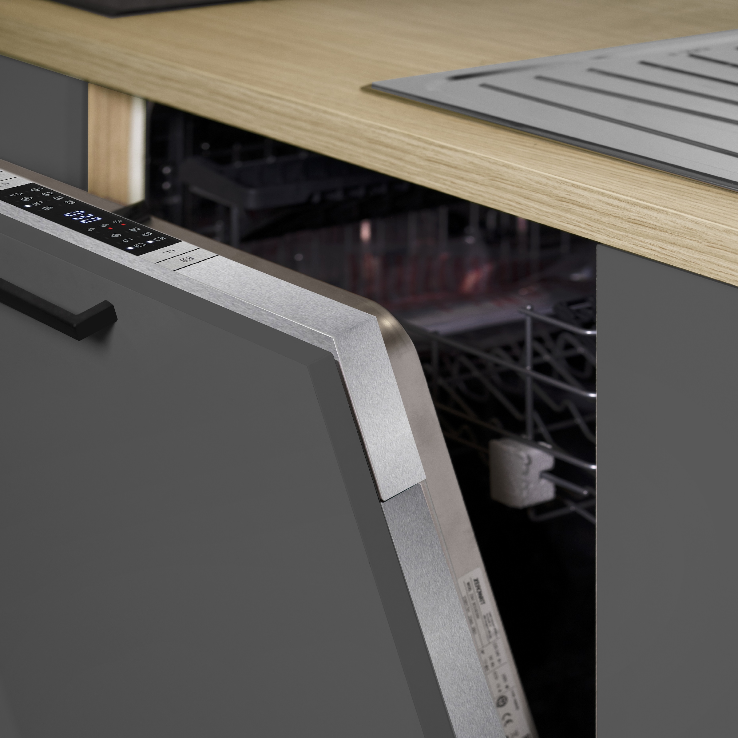 KOCHSTATION Küchenzeile »Luna, Einbauküche, Zeilenküche, mit Soft-Close Funktion, Made in Italy« Breite 300 cm ohne E-Geräte, mit Spüle+Siphon und Aufsatz