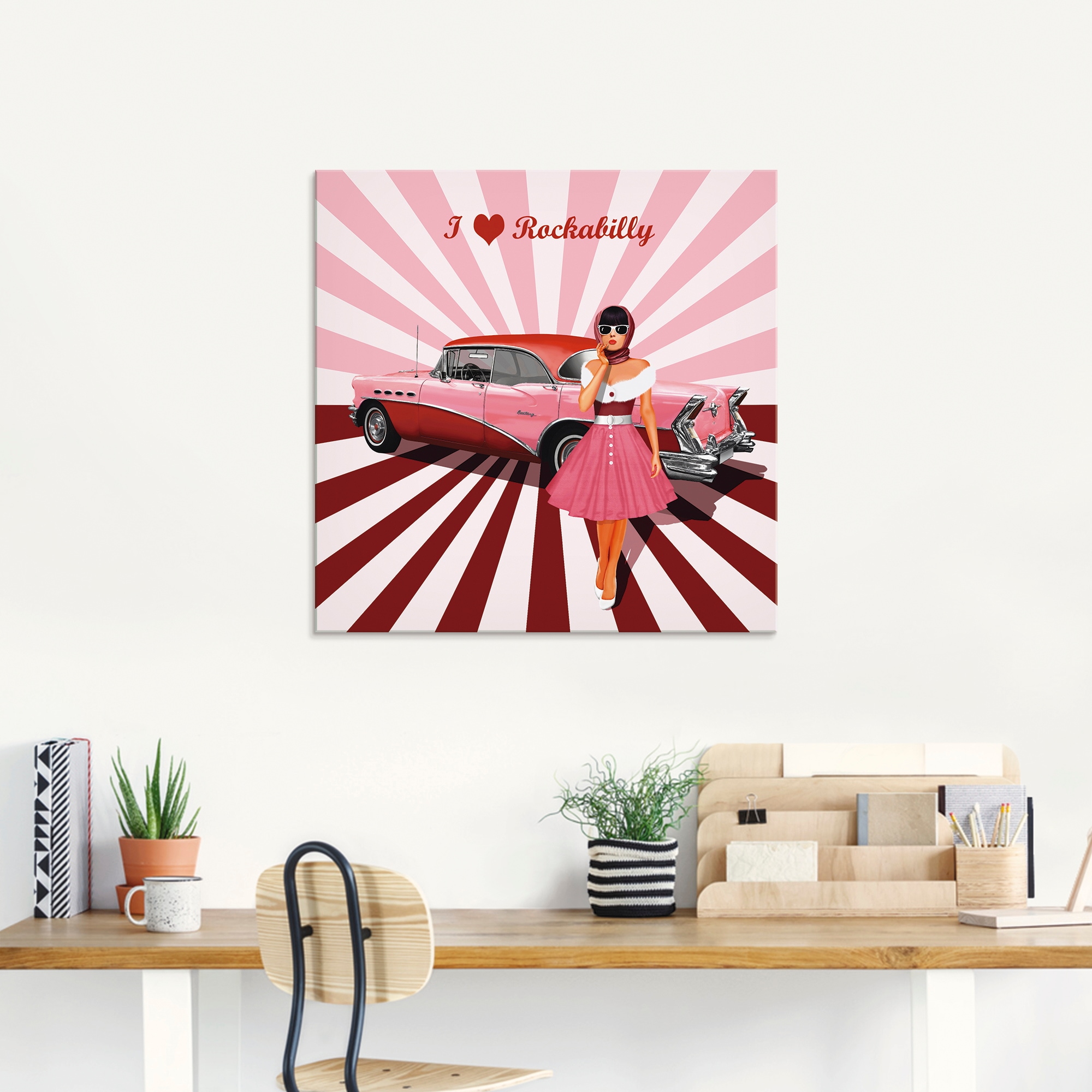 Artland Glasbild »Ich liebe Rockabilly«, Ausstellungsplakate, (1 St.), in verschiedenen Größen