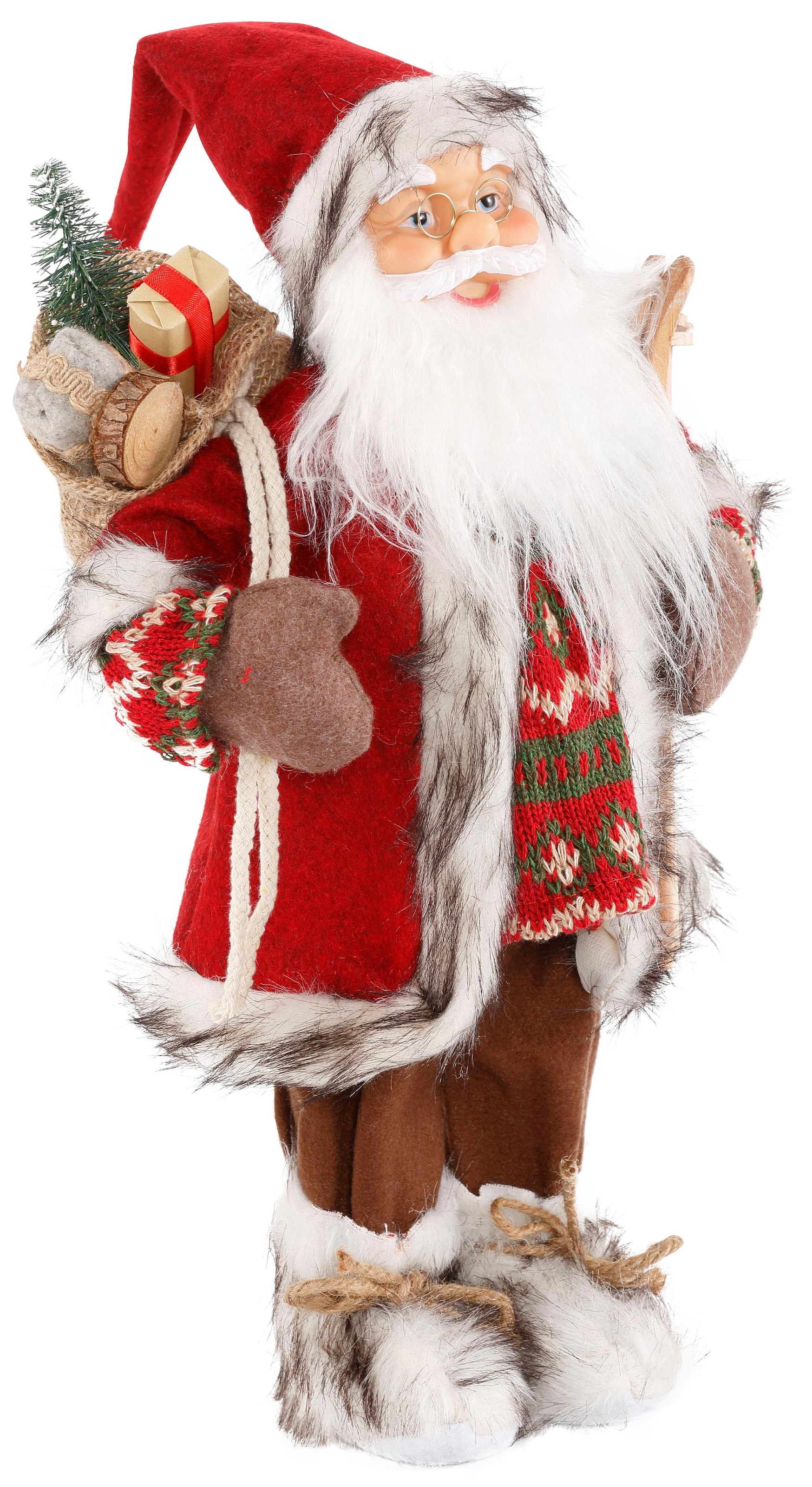 HOSSNER - Skiern und OTTO bei dem »Santa unter online Geschenken«, Arm HOMECOLLECTION Weihnachtsfigur mit Dekofigur, Weihnachtsmann Weihnachtsdeko