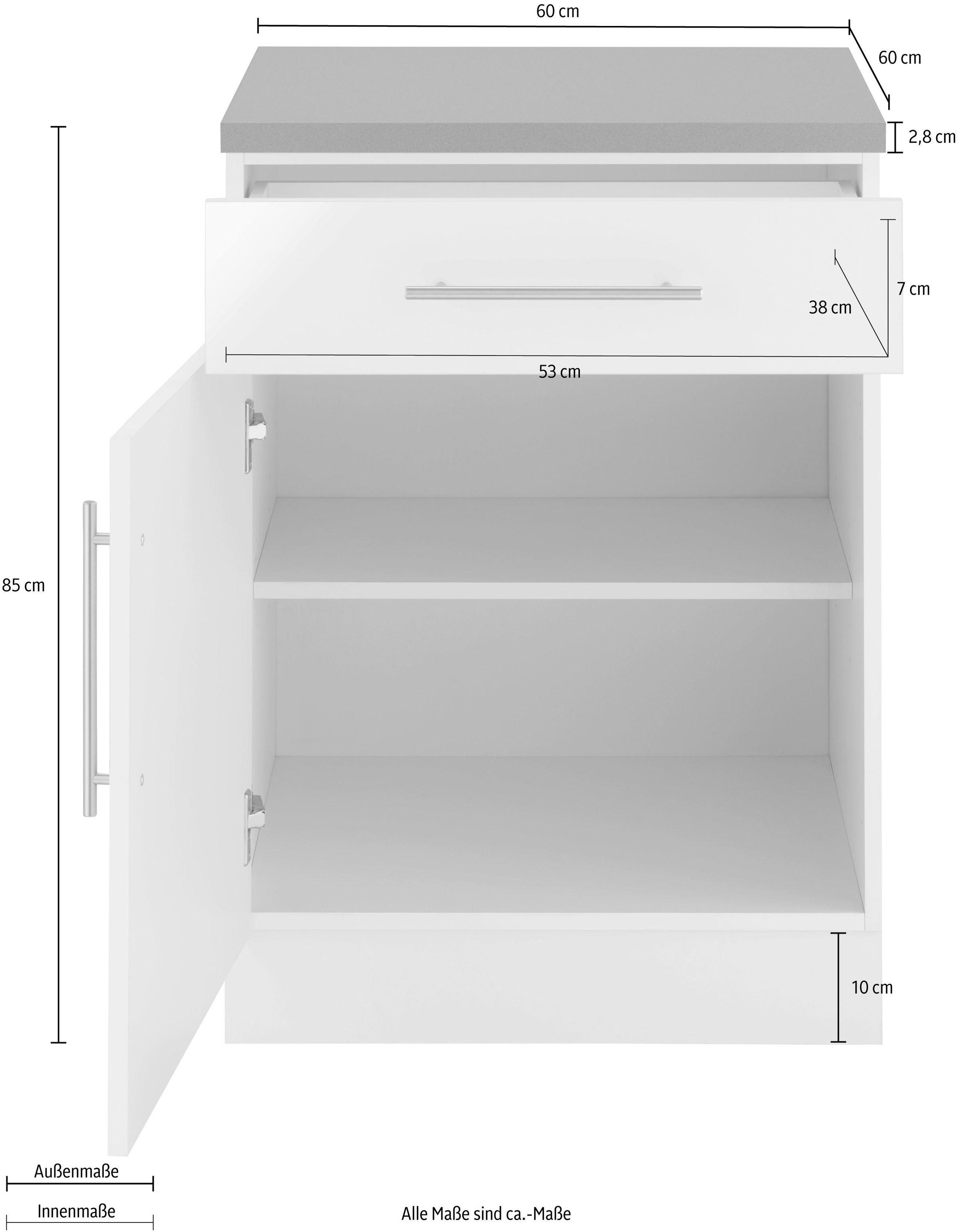 wiho Küchen Unterschrank »Cali« 60 cm breit