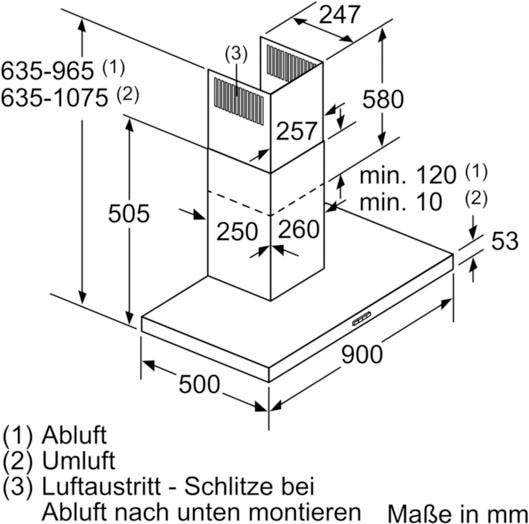 SIEMENS Wandhaube »LC96BBM50«, Serie iQ300