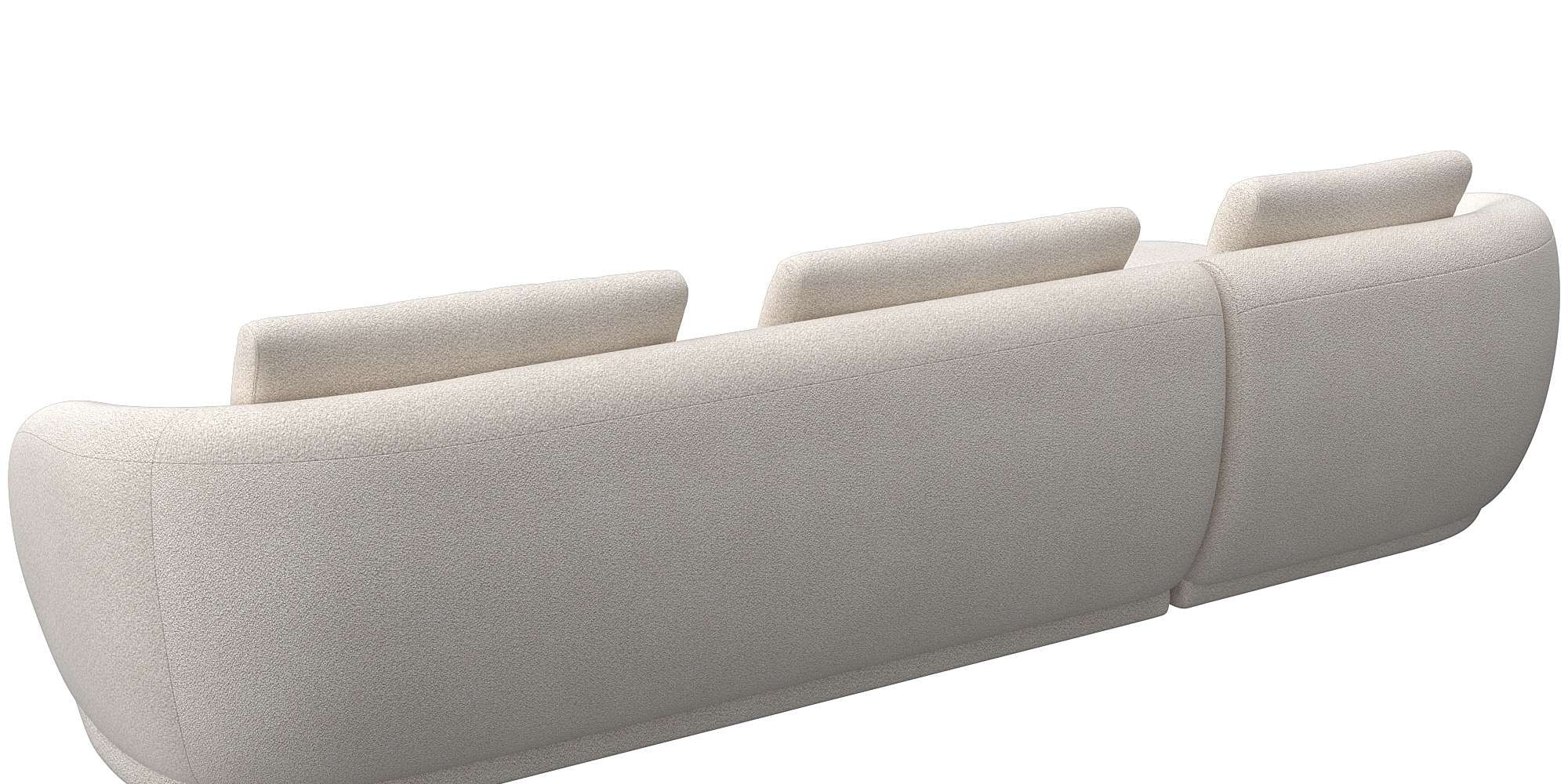 FLEXLUX Wohnlandschaft »Torino, rund, L-Form, Sofa-Ecke mit Recamiere, Longchair-Sofa«, Modernes, organisches Sofa-Design, Kaltschaum, Wellenunterfederung