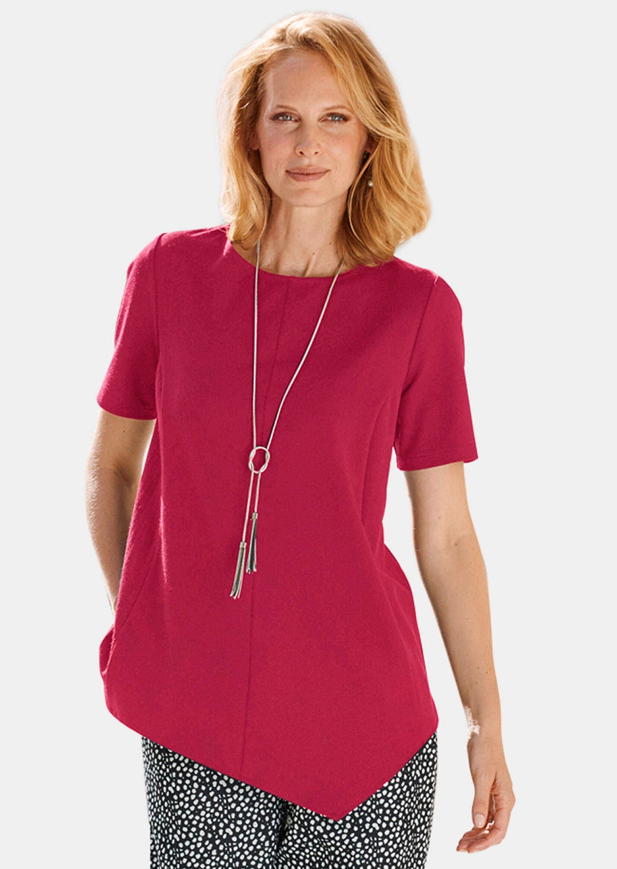 GOLDNER Langarm-Poloshirt »Kurzgröße Zipfelshirt« Ohne