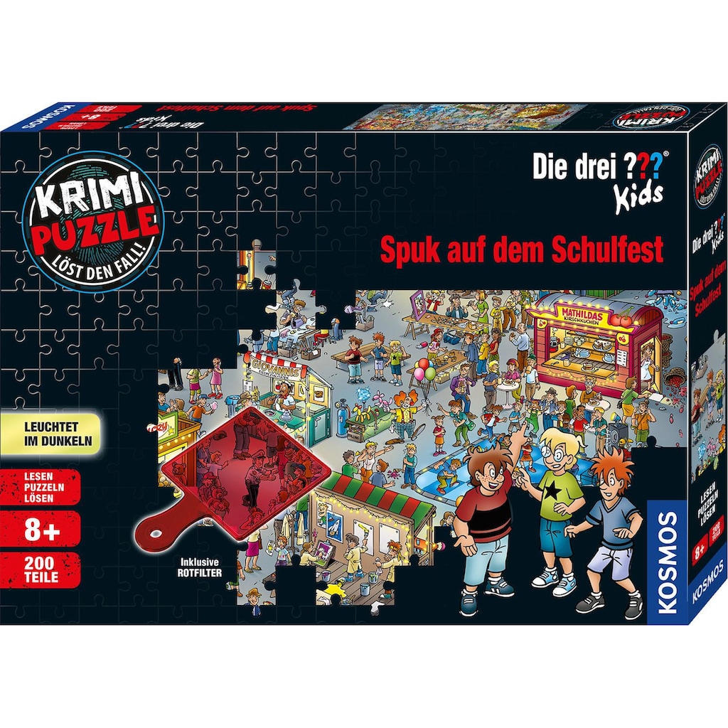 Kosmos Puzzle »Krimipuzzle Die drei ??? Kids 200 Teile / Spuk auf dem Schulfest«