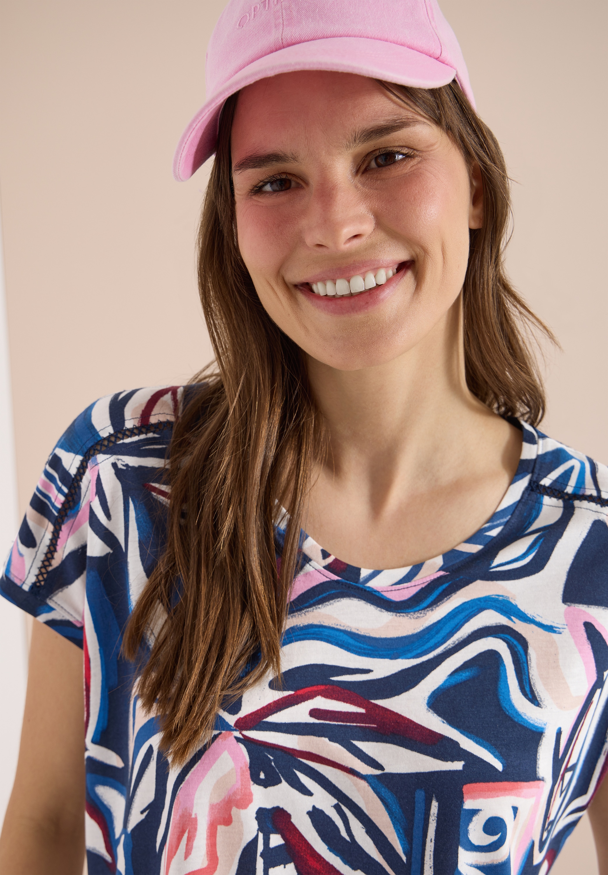 Cecil T-Shirt mit All-Over Print