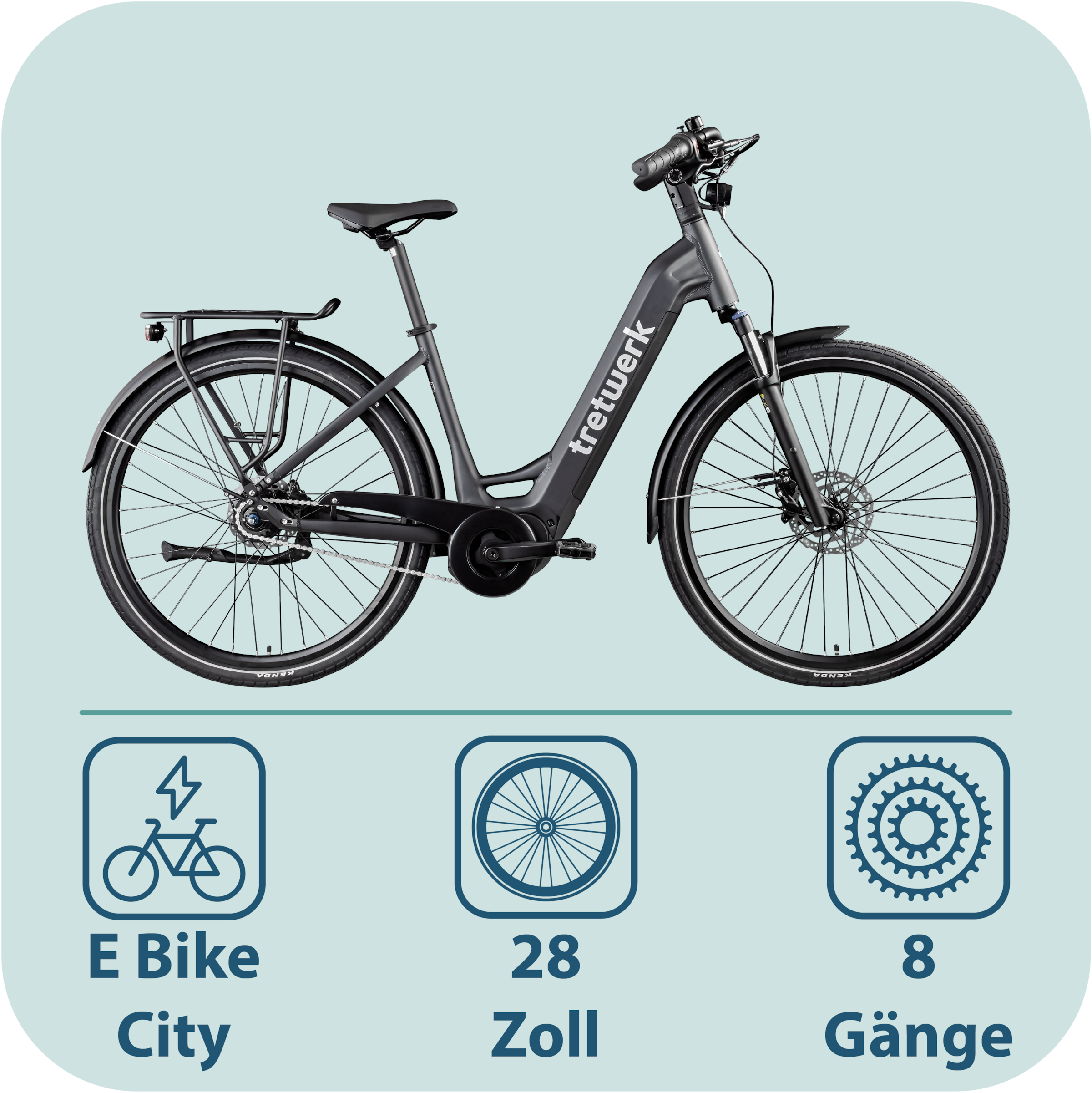 Tretwerk »Amber Nexus« 8 Gang Nabenschaltung Mittelmotor 250 W Tretwerk Amber Nexus E Bike Damen 28 Zoll Elektrofahrrad 155 - 185cm