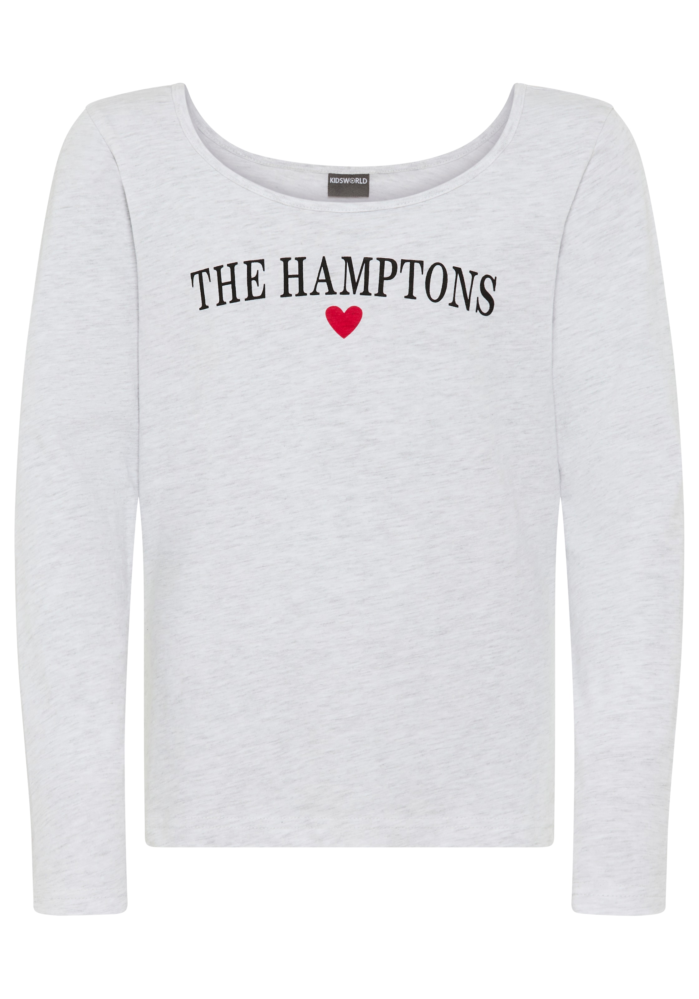 KIDSWORLD Langarmshirt »Shirt mit Hamptons-Druck für Mädchen«, Tieferer Ausschnitt