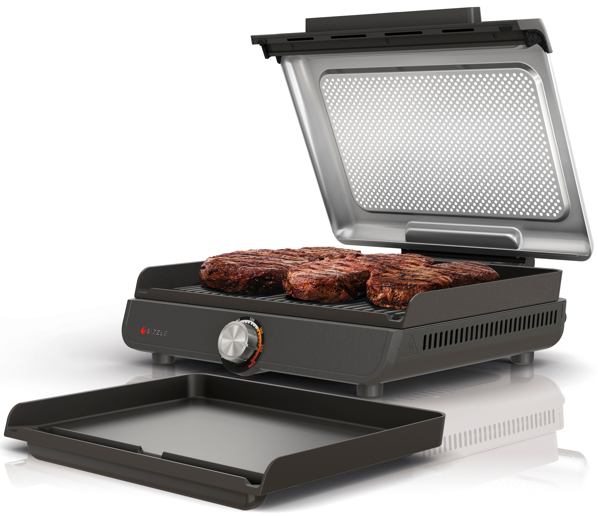 NINJA Elektrogrill »Sizzle Grillplatte und Plancha GR101EU«, 1450 W, Teppanyakigrill