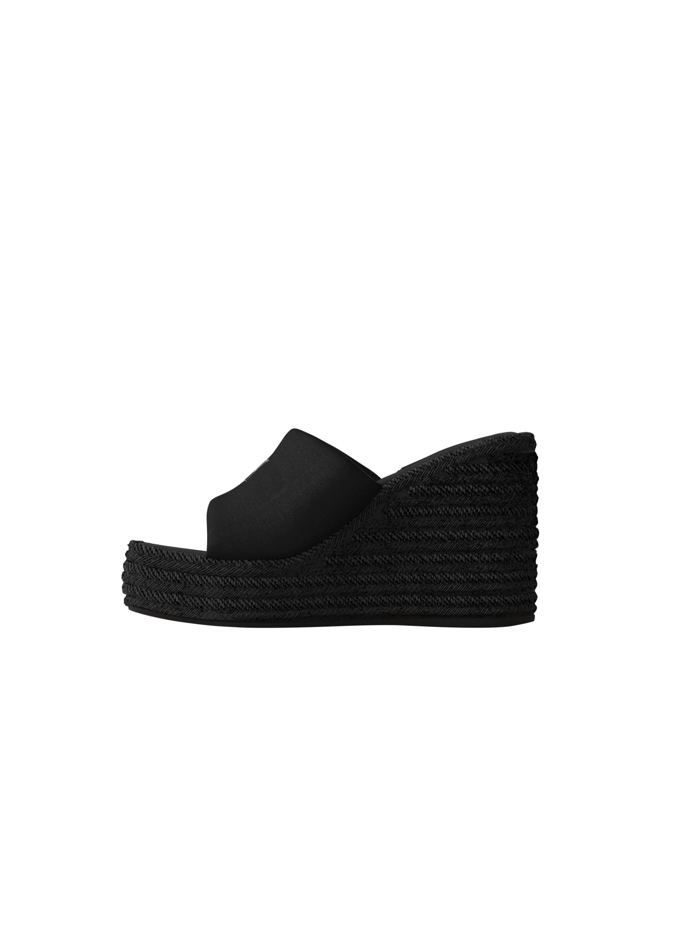 Calvin Klein Keilpantolette »WEDGE ESPAD 70 CANVAS MG«  Sommerschuh, Urlaubsschuh mit Plateau und Jutebesatz