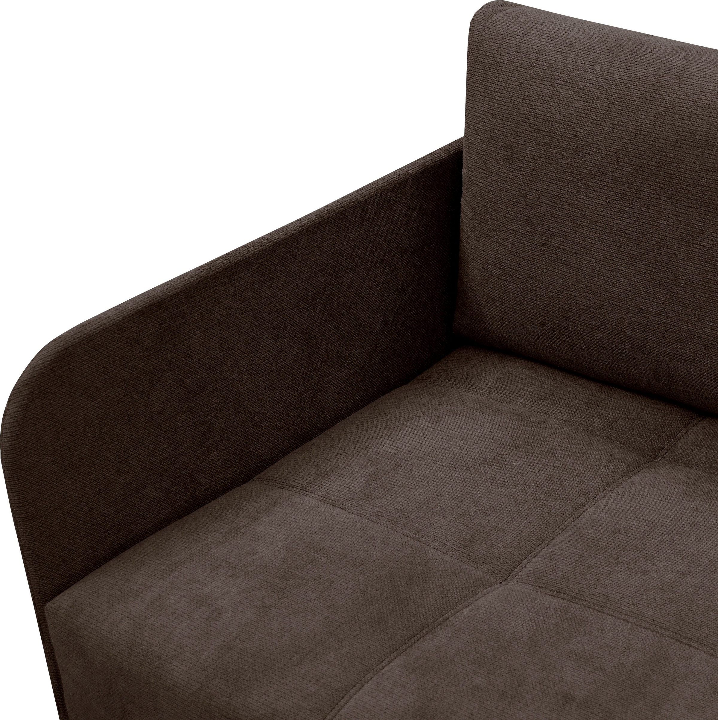 alina Schlafsofa »Marla« inkl. Stauraum & 2 Rückenkissen, Armlehne wahlweise links oder rechts