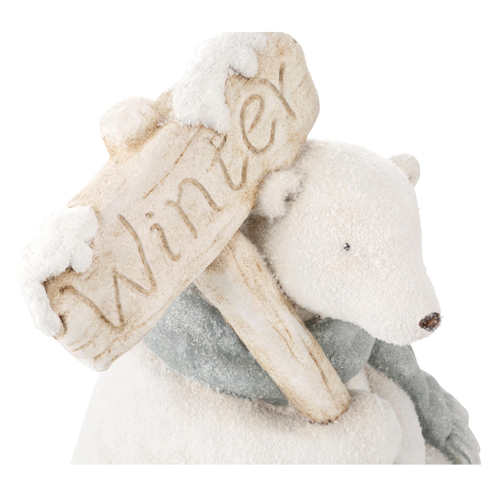 RIFFELMACHER & WEINBERGER Weihnachtsfigur »Eisbär, Weihnachtsdeko aussen«, für den Innen- und Außenbereich, Höhe 40 cm