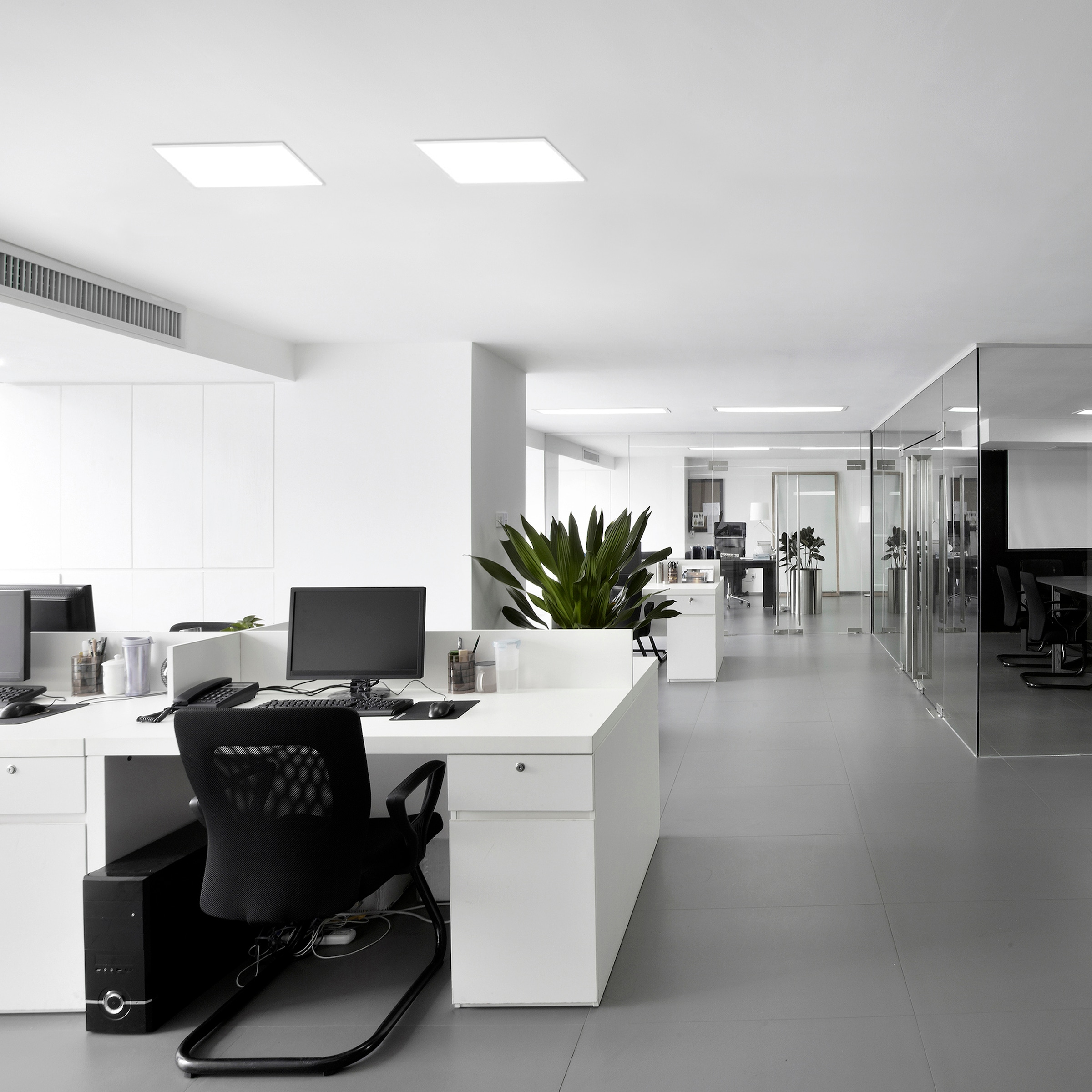 näve LED Panel »Carente«, 1 flammig, Leuchtmittel LED-Board | LED fest integriert, CCT, Nachlichtfunktion, dimmbar, incl. Fernbedienung, Farbe: weiß/klar