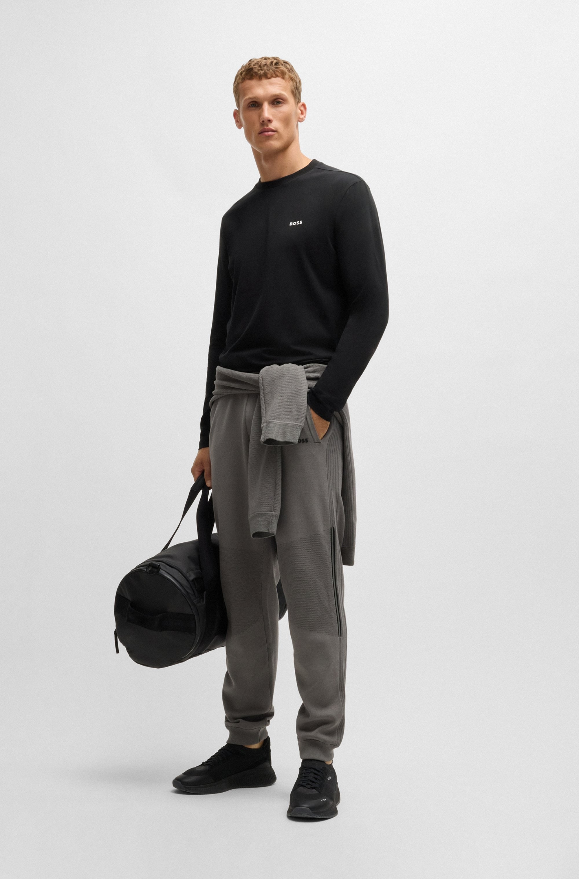 BOSS GREEN Langarmshirt »Tee Long« mit Rundhalsausschnitt