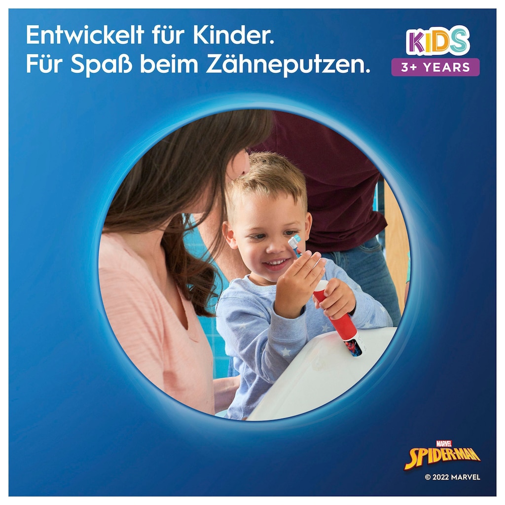 Oral-B Aufsteckbürste »Kids Spiderman«, (für elektrische Zahnbürste, für Kinder ab 3 Jahren, 8 Stück)