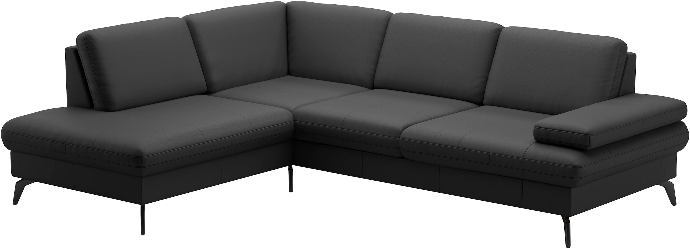 sit&more Ecksofa »Morris L-Form, inkl. Sitztiefenverstellung«, wahlweise mit Armteilverstellung, Bettfunktion & Bettkasten