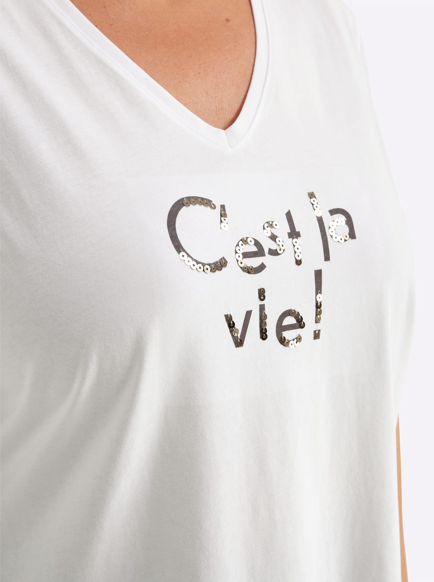 Sheego V-Shirt »Shirt« 1