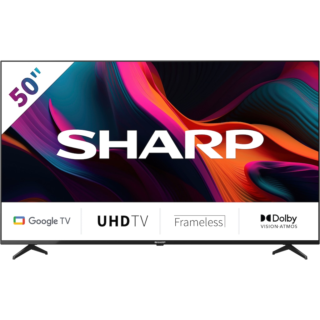 Sharp LED-Fernseher »SHARP 50GL4260E Google TV 126 cm (50 Zoll) 4K Ultra HD Google TV«, 126 cm/50 Zoll, 4K Ultra HD, Google TV-Smart-TV