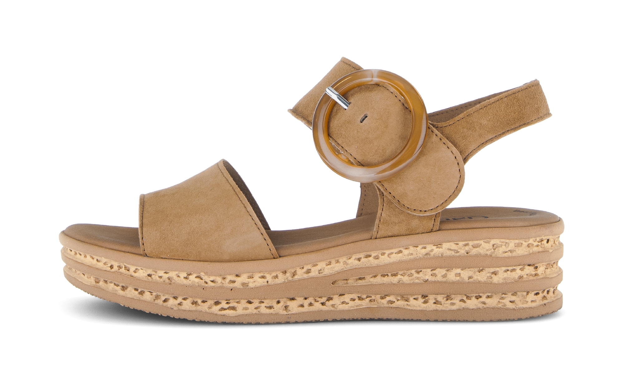 Gabor Keilsandalette  , Riemchensandale, Sommerschuh mit modischer Zierschnalle