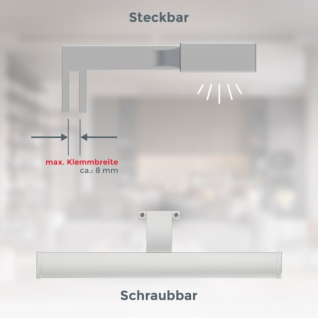 B.K.Licht Spiegelleuchte »BK_SP1230 LED Spiegellampe, Badlampe, Schminklicht,  L: 40cm«, 1 flammig-flammig, 4.000 K neutralweißes Licht, 600 Lm, IP44  kaufen bei OTTO