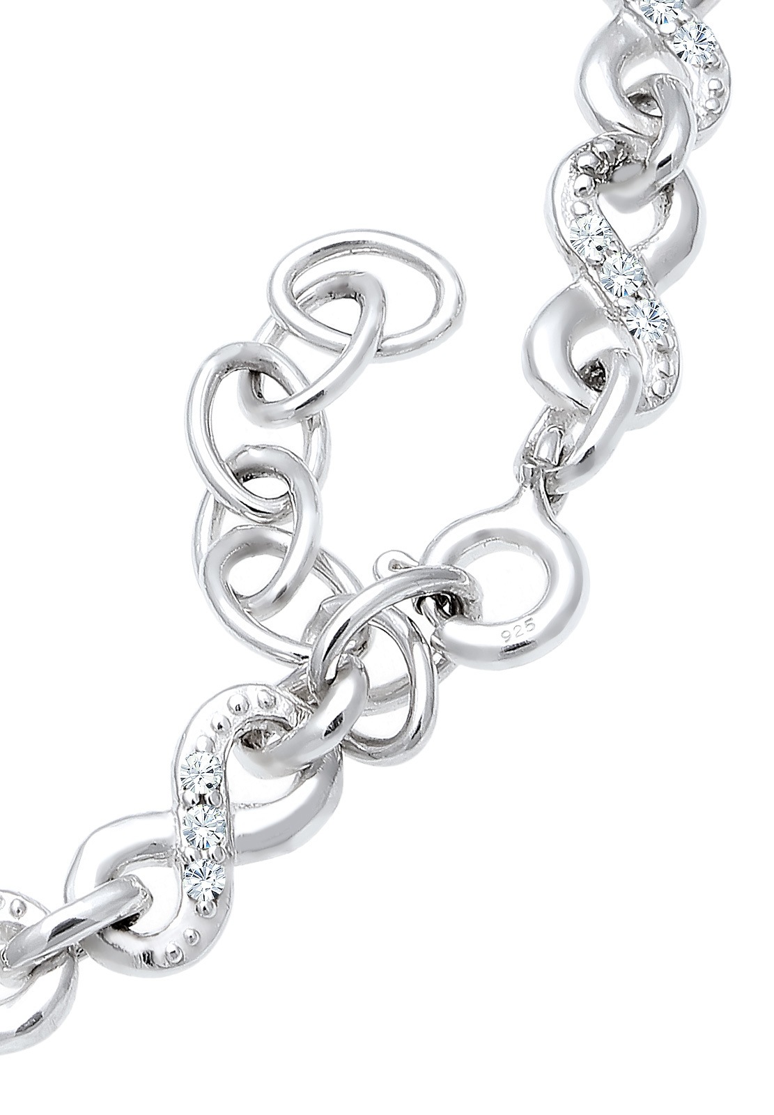 Elli Armkette »Armband Infinity Kristalle 925 Silber Infinitá«