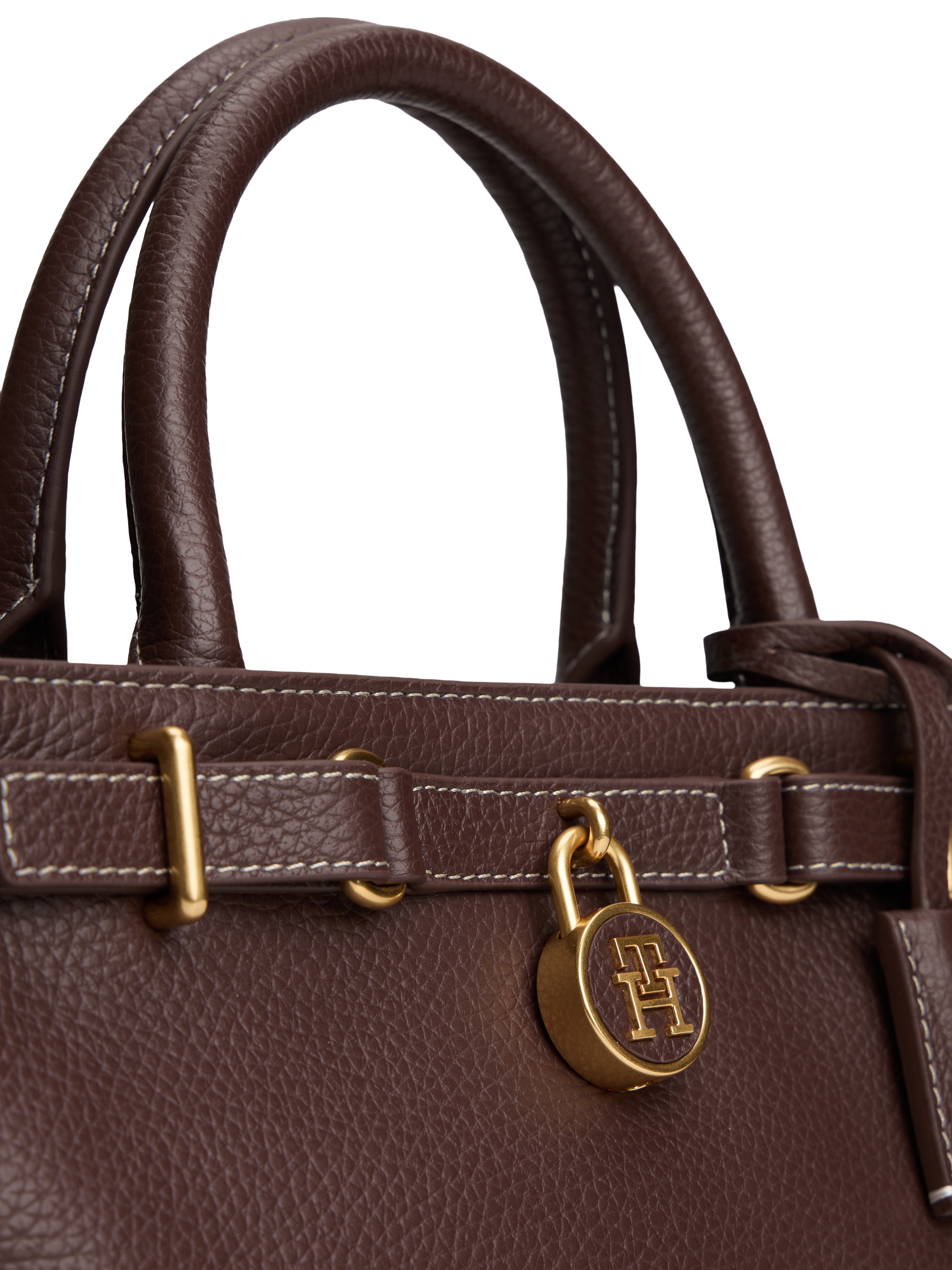 Tommy Hilfiger Henkeltasche »AMERICAN ICON MINI TOTE LEATHER« , Damen Tragetasche, Businessbag mit Zierriegel und Schloss