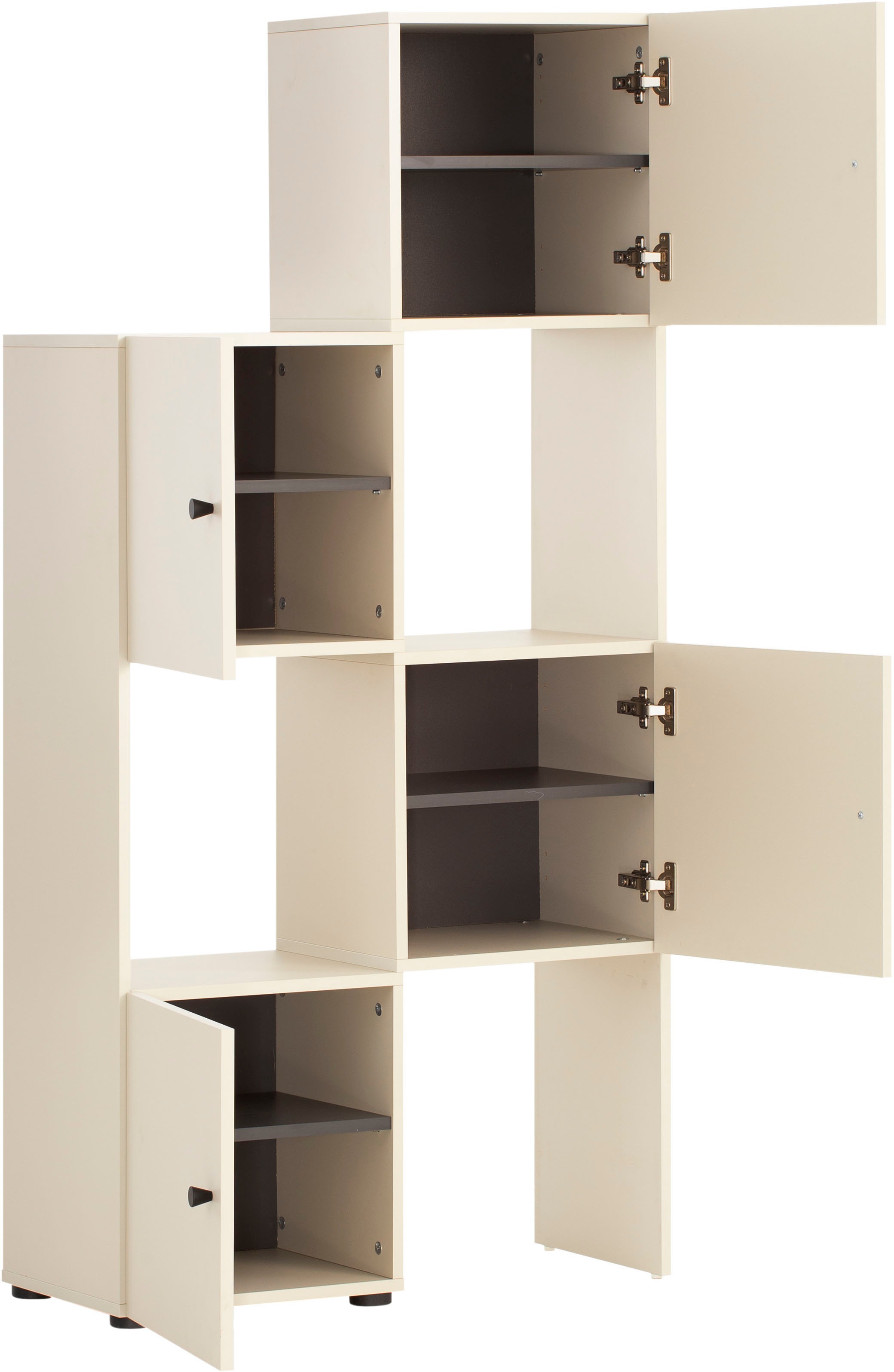 Schildmeyer Schieberegal »Lovund, Breite variabel von 42 bis 70 cm«, 4 Türen mit Softclose-Funktion