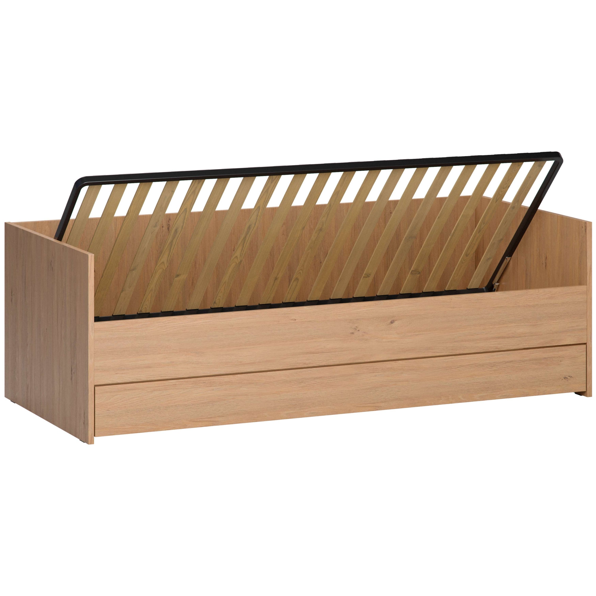 VOX Bett »SIMPLE, hydraulischer Bettkasten, optional Zusatzbett/ Schublade« B/T/H: 95/205/68 cm,  mehrere Farben, langlebig und stabil, Made in EU