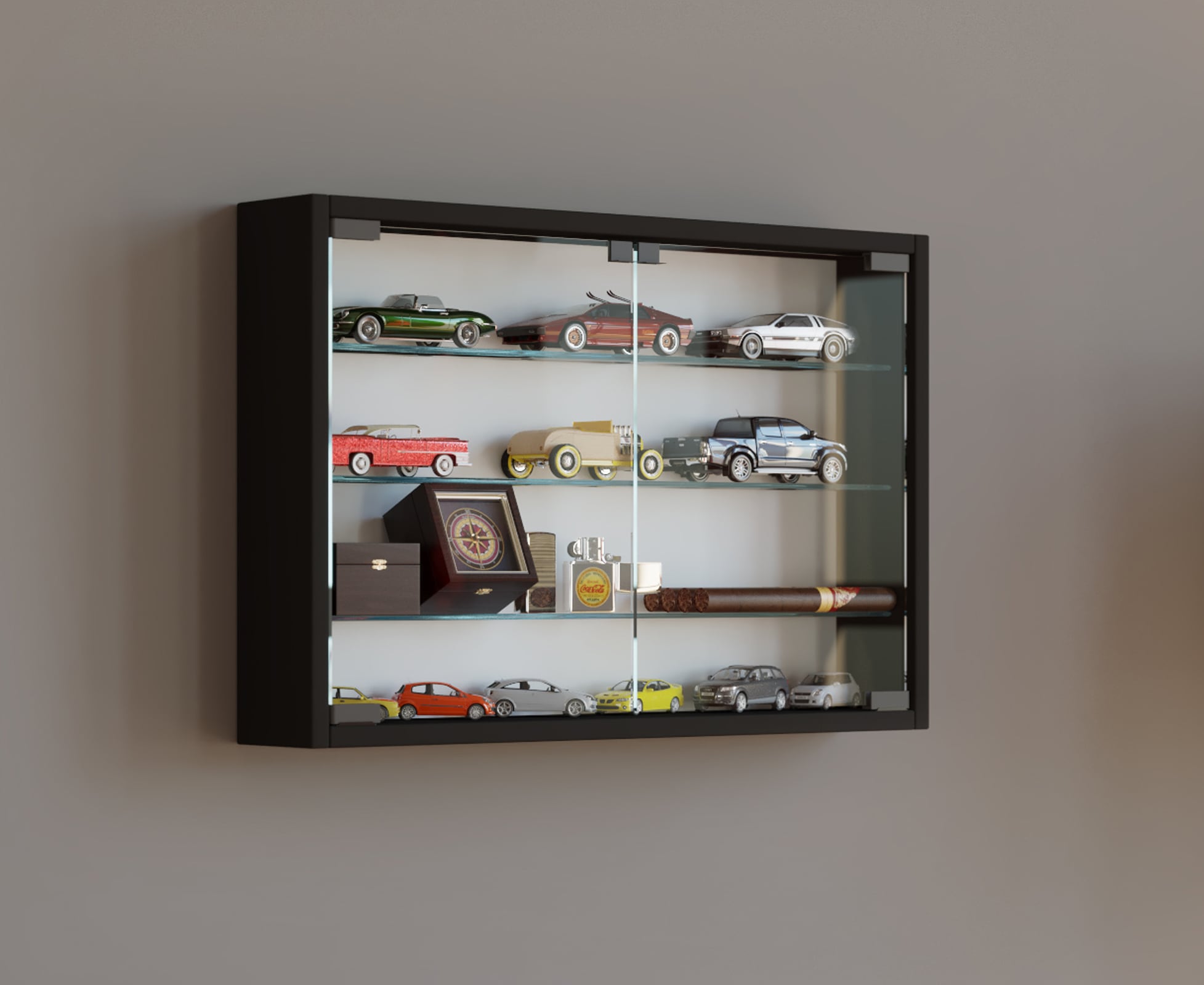 VCM Wandregal »Hängevitrine Wandvitrine Sammel Deko Mandosa M«