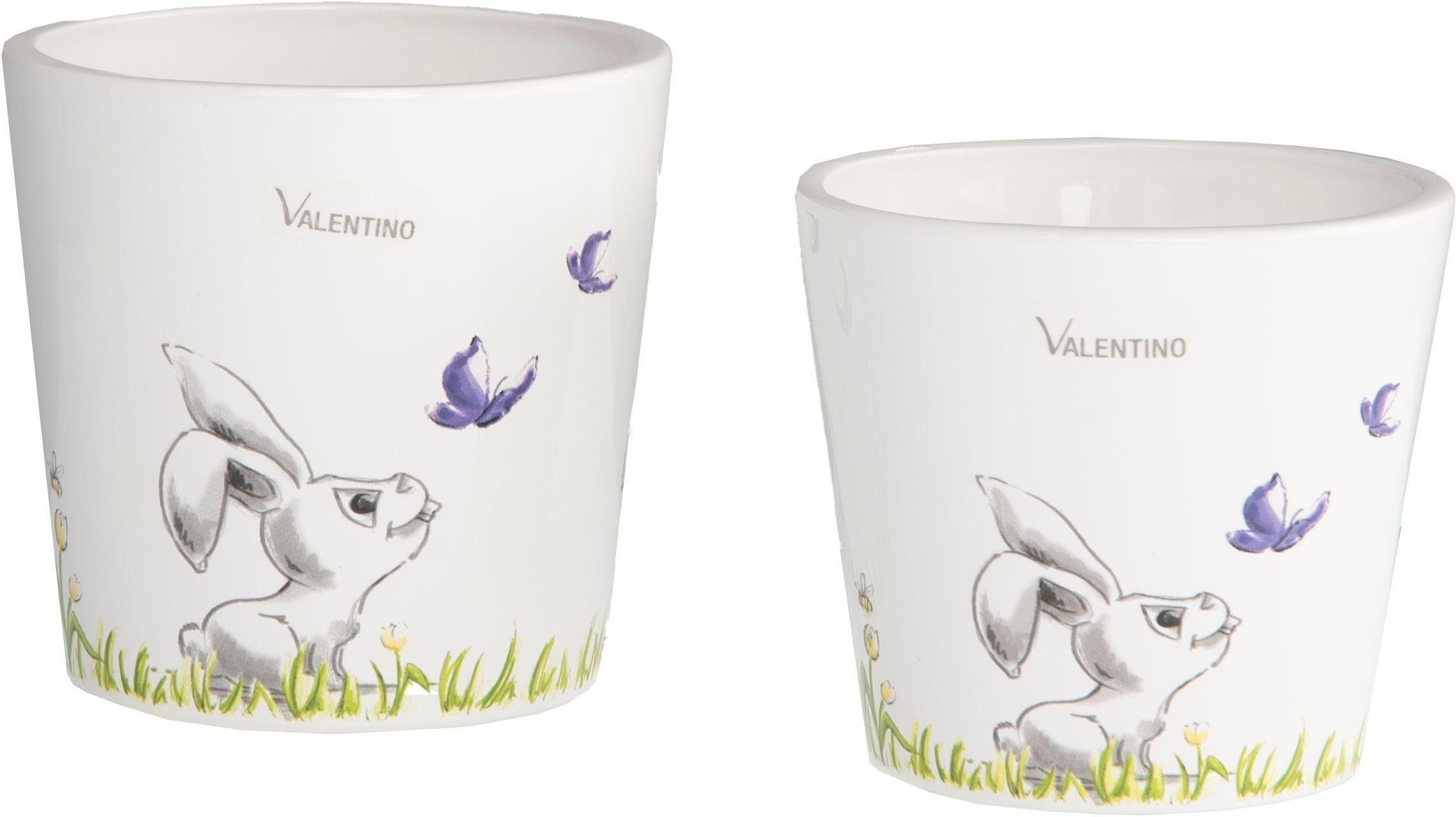 VALENTINO Wohnideen Pflanzkübel »Ramona Living«, mit Hasenmotiv