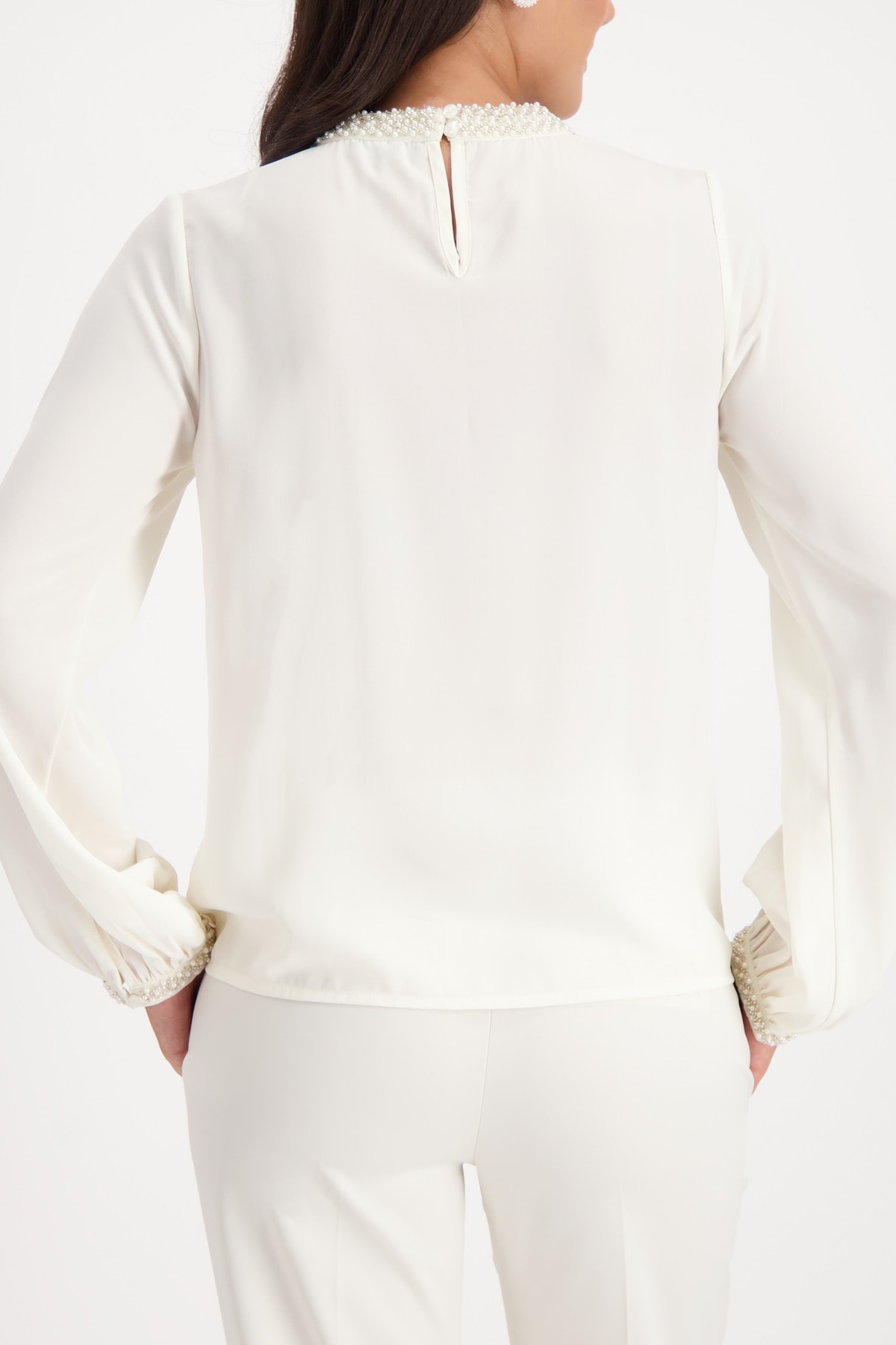 Monari Georgettebluse »Bluse Georgette + Schmuck« Regular fit