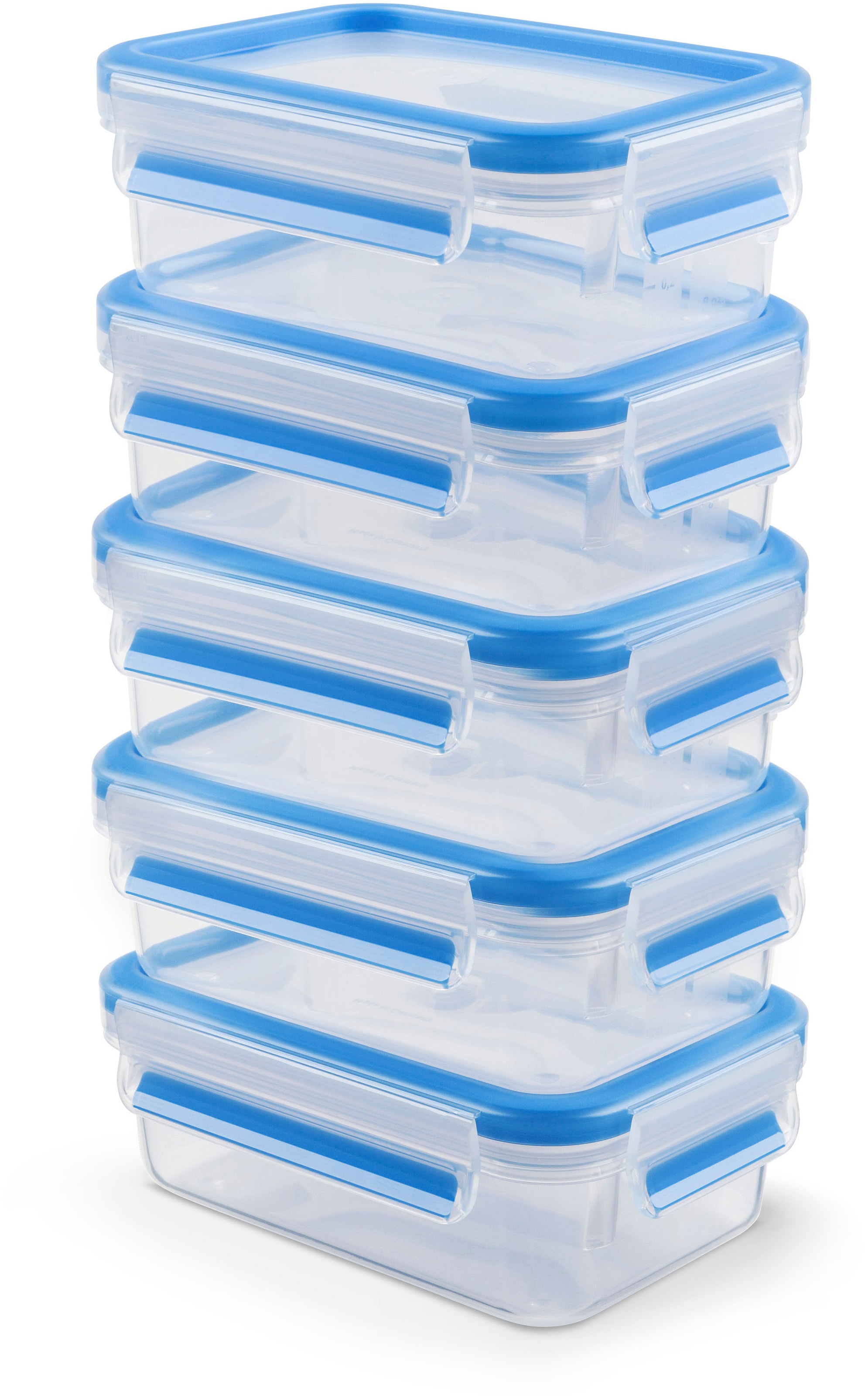 Emsa Frischhaltedose »Clip & Close« Set, 5 Frischhaltedose mit Deckel, 10 tlg. dicht, hygienisch, unbedenklich, spülmaschinengeeignet in farblos