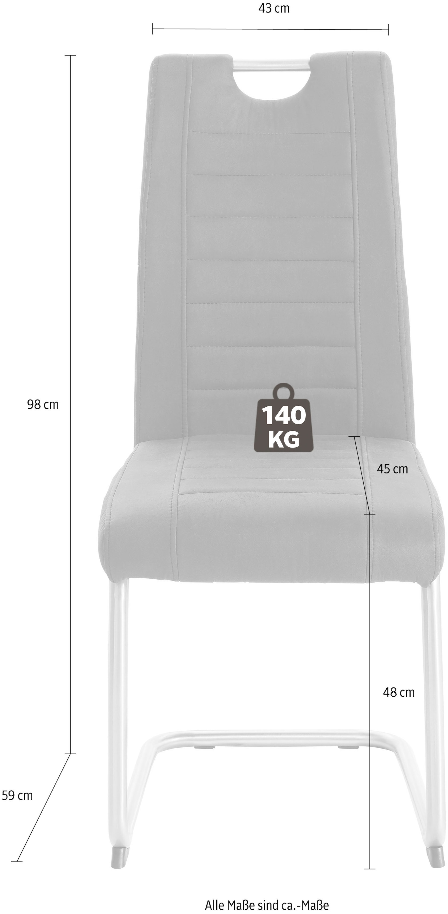 HELA Esszimmerstuhl »Ulla« (Set) 2 Stk. Microfaser Schwingstuhl, 2 oder 4 Stück