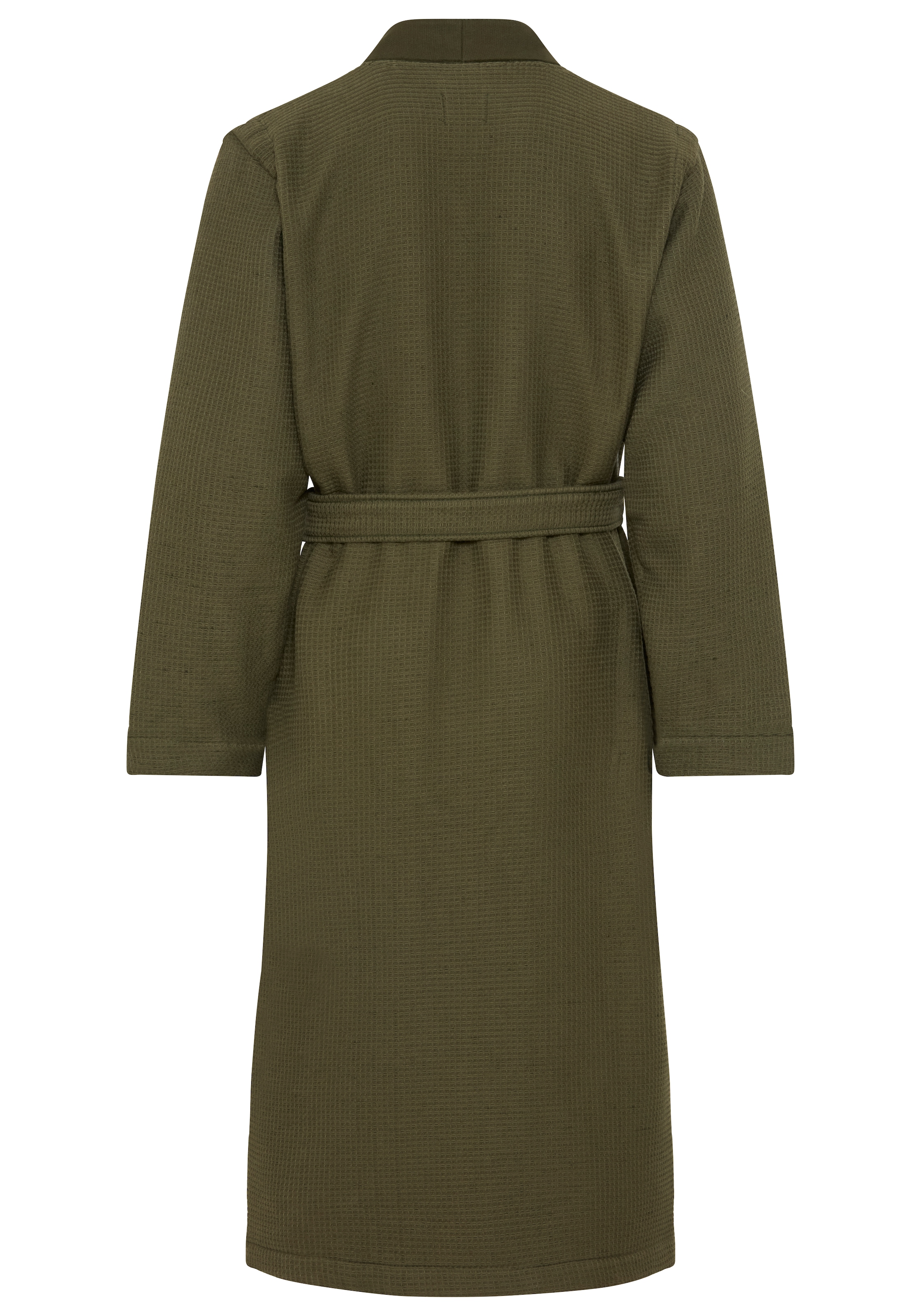 BOSS Morgenmantel »Waffle Kimono« mit großem BOSS Logo aus Velours