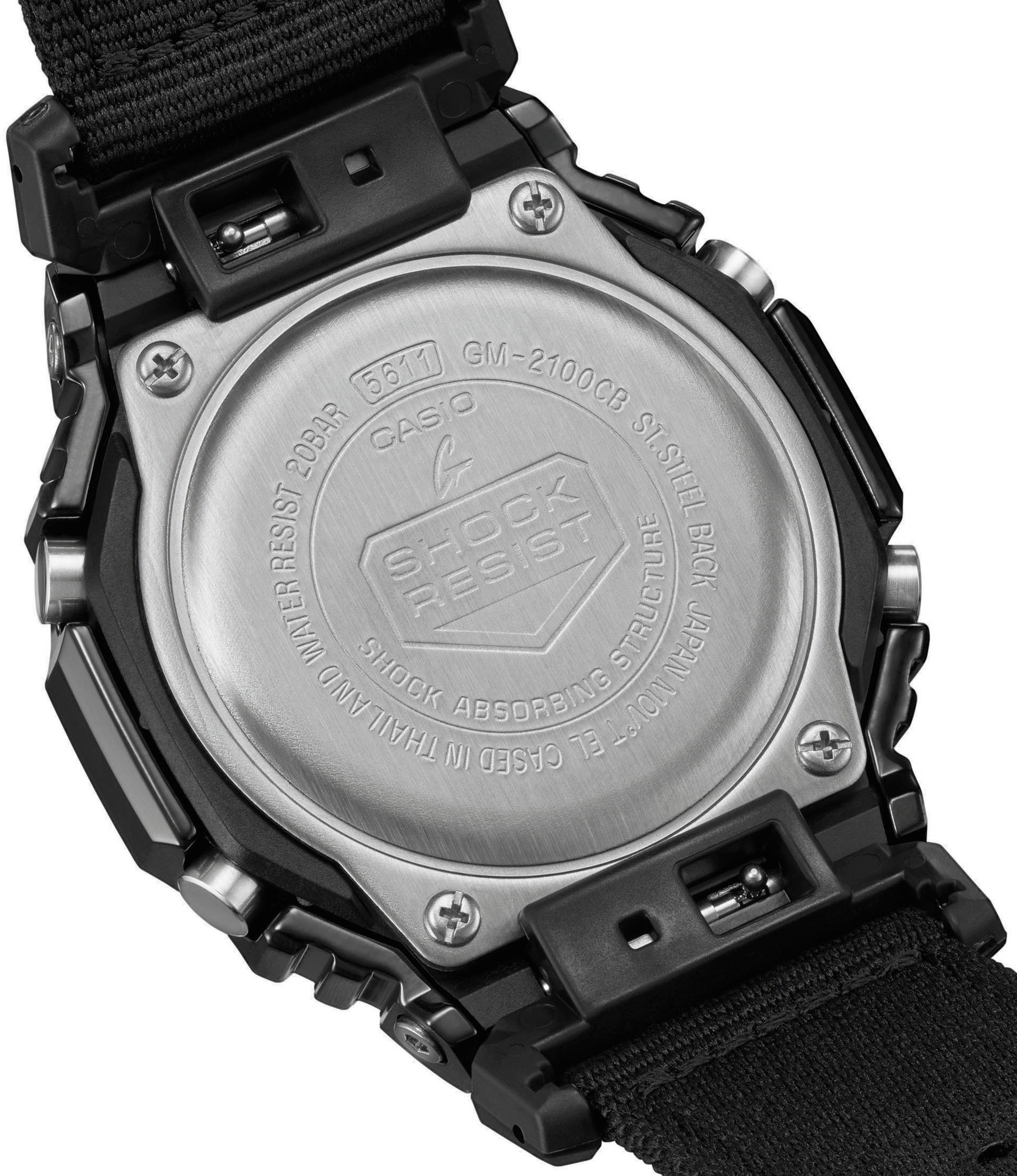 CASIO G-SHOCK Chronograph, Quarzuhr,Armbanduhr,Herrenuhr,digital, bis 20bar wasserd.Textilarmband