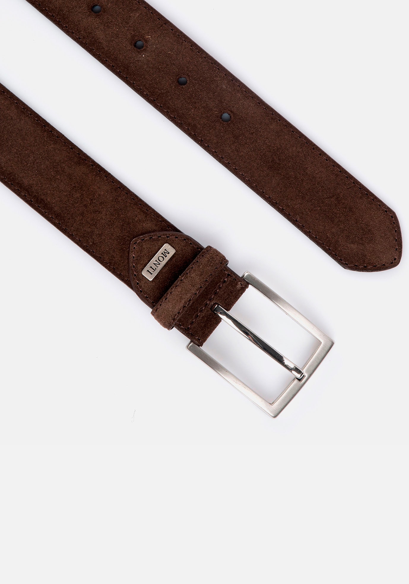 MONTI Ledergürtel, 3,5 cm breit, Business-Casual, Veloursleder, kürzbar