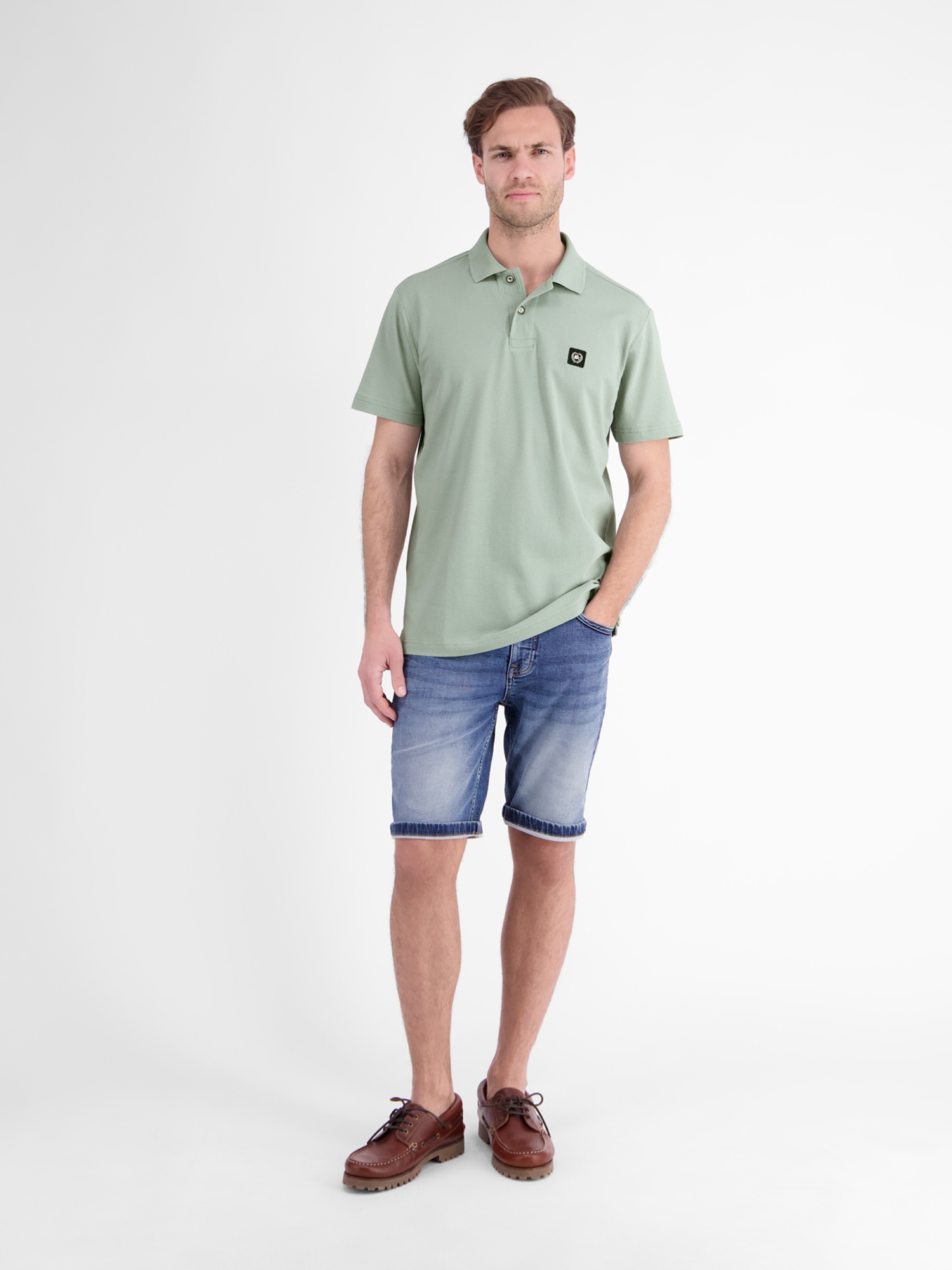 LERROS Poloshirt »Maskulines Poloshirt aus Baumwolle mit griffiger Struktur«