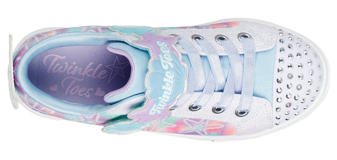 Skechers Sneaker »TWINKLE SPARKS«, Blink,-Schlupfschuh mit Glitzer+Strass, Größenschablone zum Download