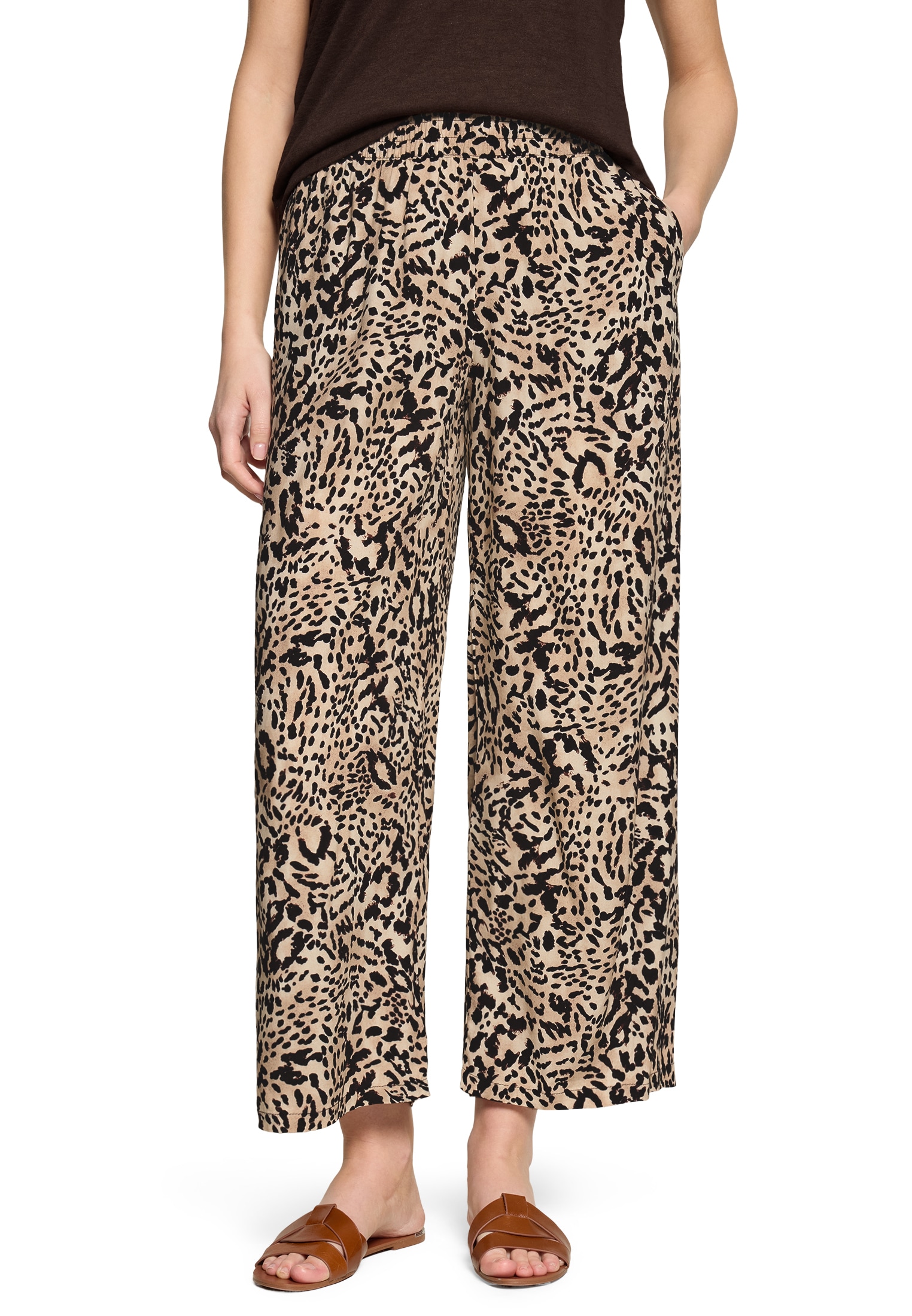 Zero Stoffhose »Stoffhose mit Leoprint«