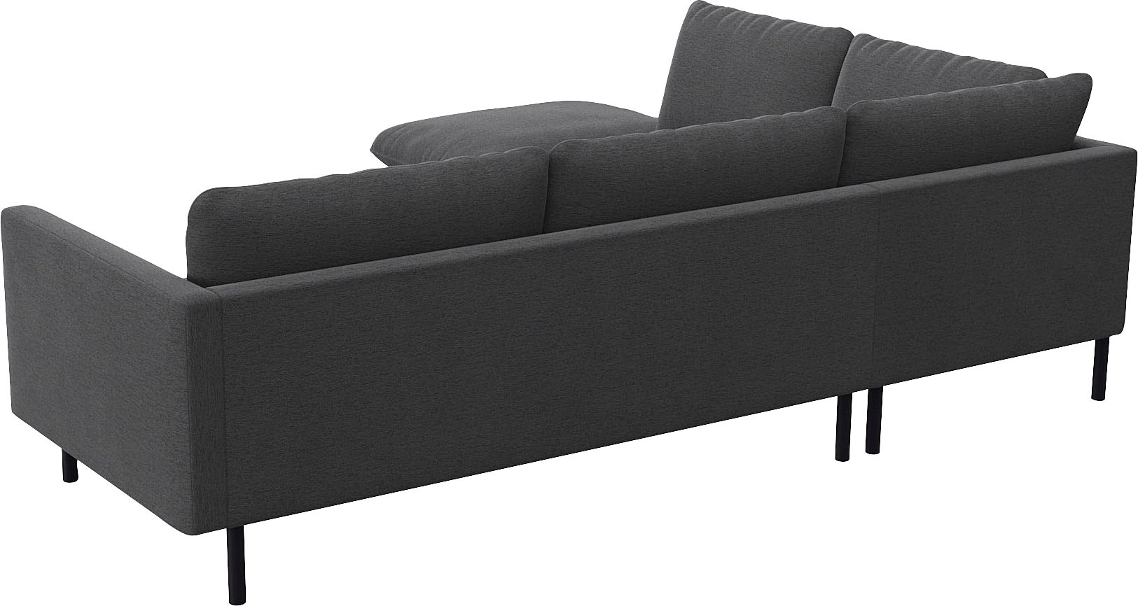 FLEXLUX Ecksofa »Bolzano Designsofa, bequem durch Kaltschaum im Sitz, L-Form«, lose Sitz -& Rückenkissen, hohe Füße